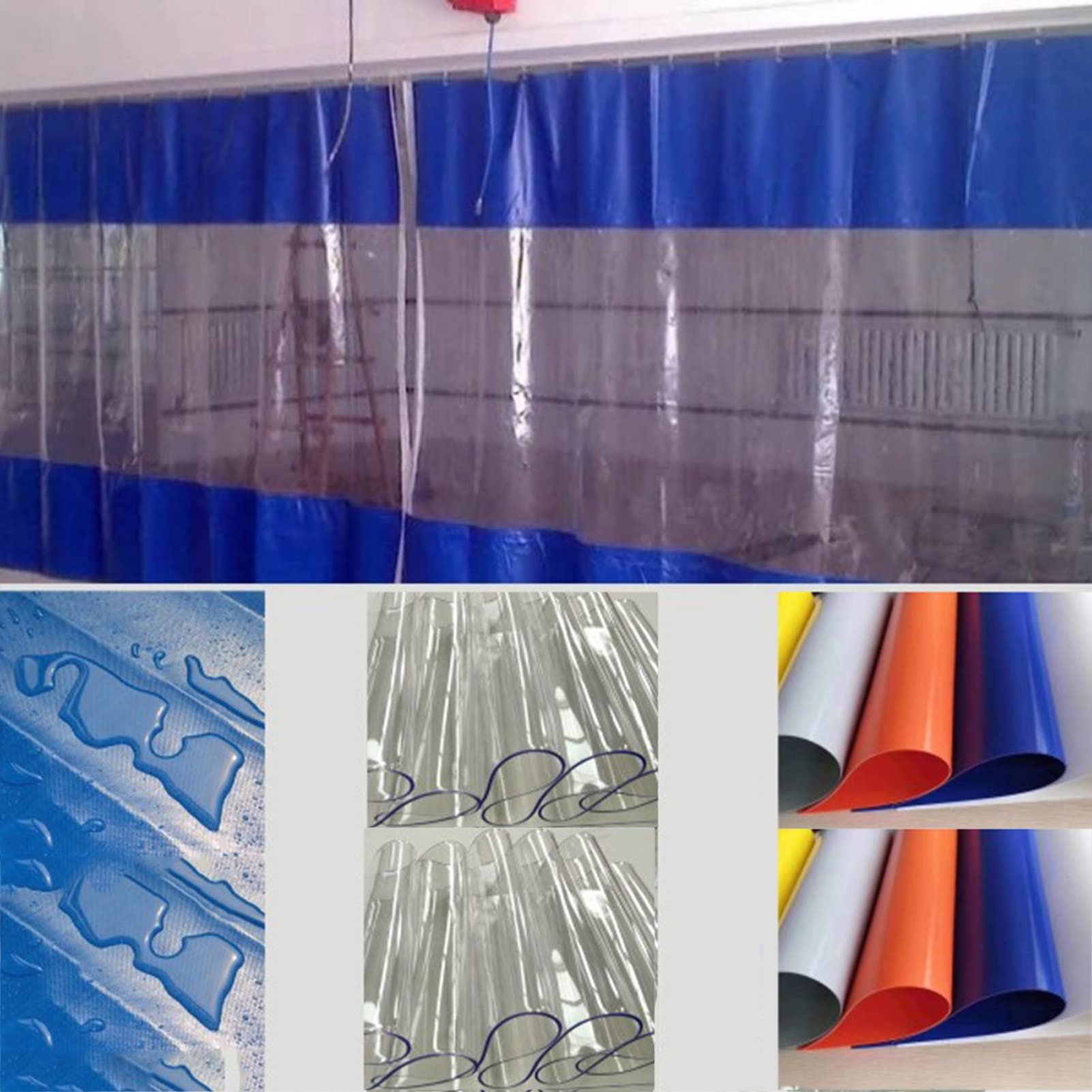 Outdoor Pergola Side Panels & Garage Sheer Tarpaulin Curtains - Foldable Rain Cover for Gardening, Camping (65 Size, Clear, 3.94x6.56ft/1.2x2m) - Perfect for Patio Shade, Backyard Privacy & Weather Protection