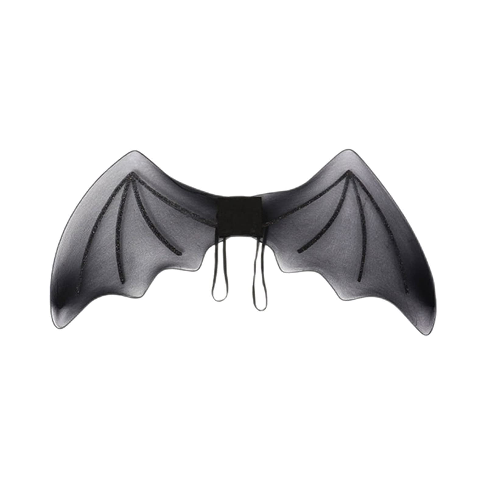 Owordtank Black Mesh Belial Demon Wings - Halloween Party Cosplay Accessory with Elastic Straps for Costume, Cosplay & Halloween Shows
