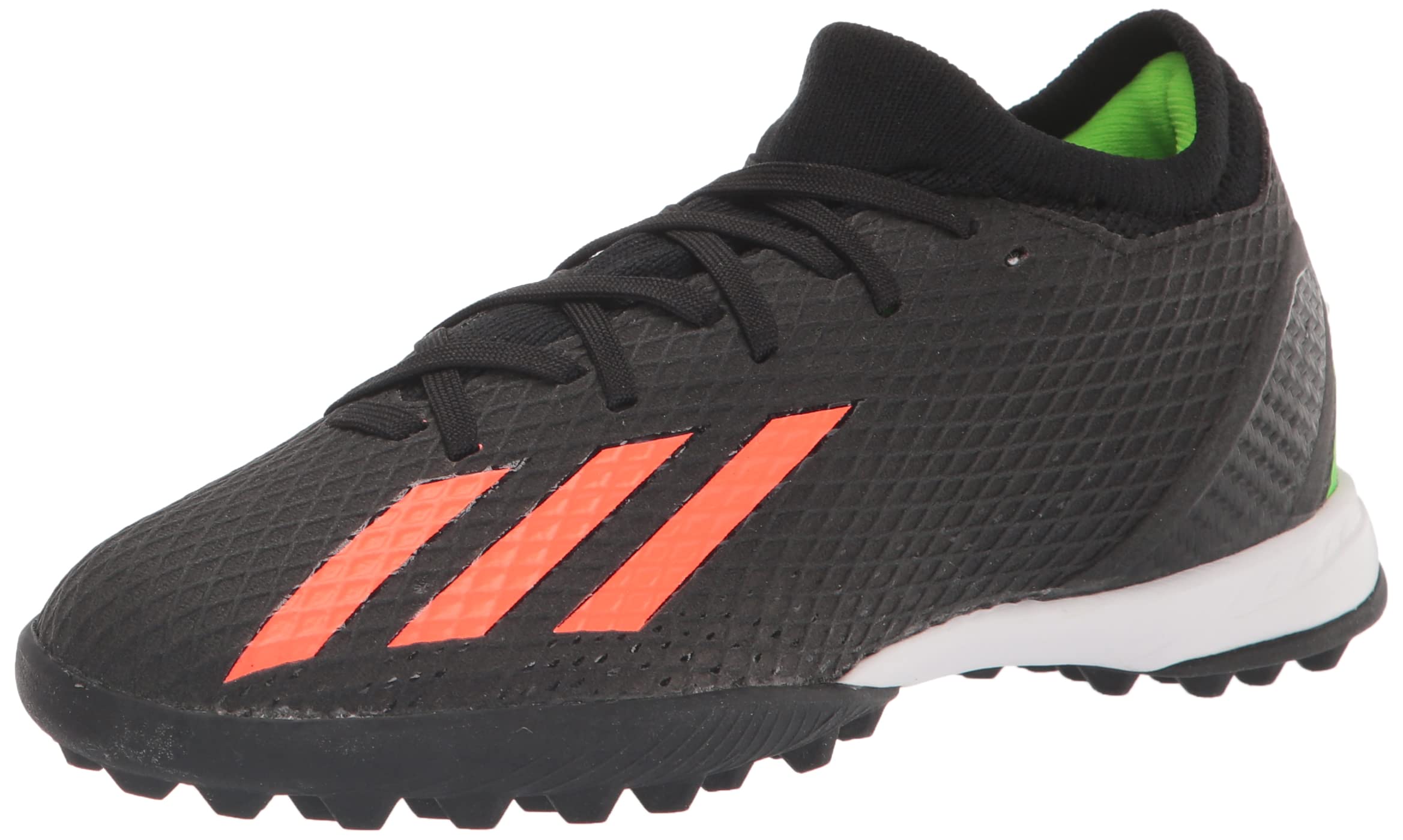 adidas Unisex X Speedportal.3 Turf Soccer Cleats - Black/Solar Red/Solar Green - Size 10.5 US Men | Lightweight & Durable for Artificial Grass Training & Matches