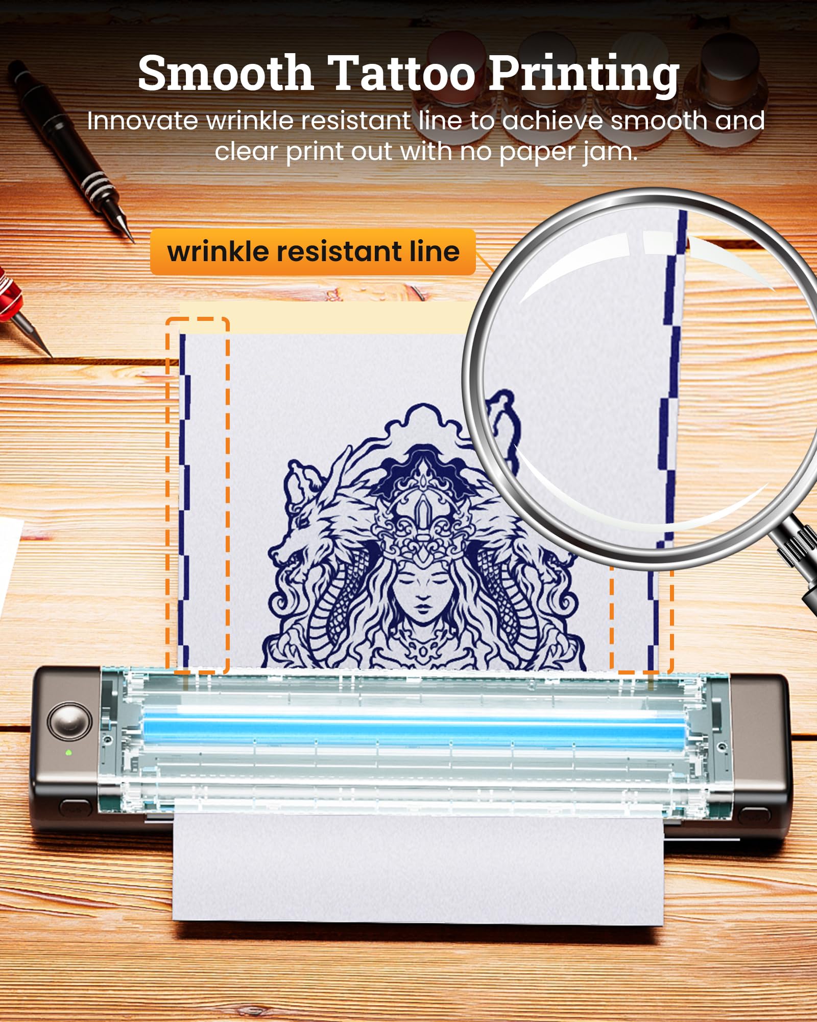 Itari TP81 Bluetooth Tattoo Stencil Printer - 2025 Professional Thermal Tattoo Machine Kit with 10 Transfer Papers | Portable Tattoo Supplies for Artists | Perfect for Studio & Home Tattoo Design Work