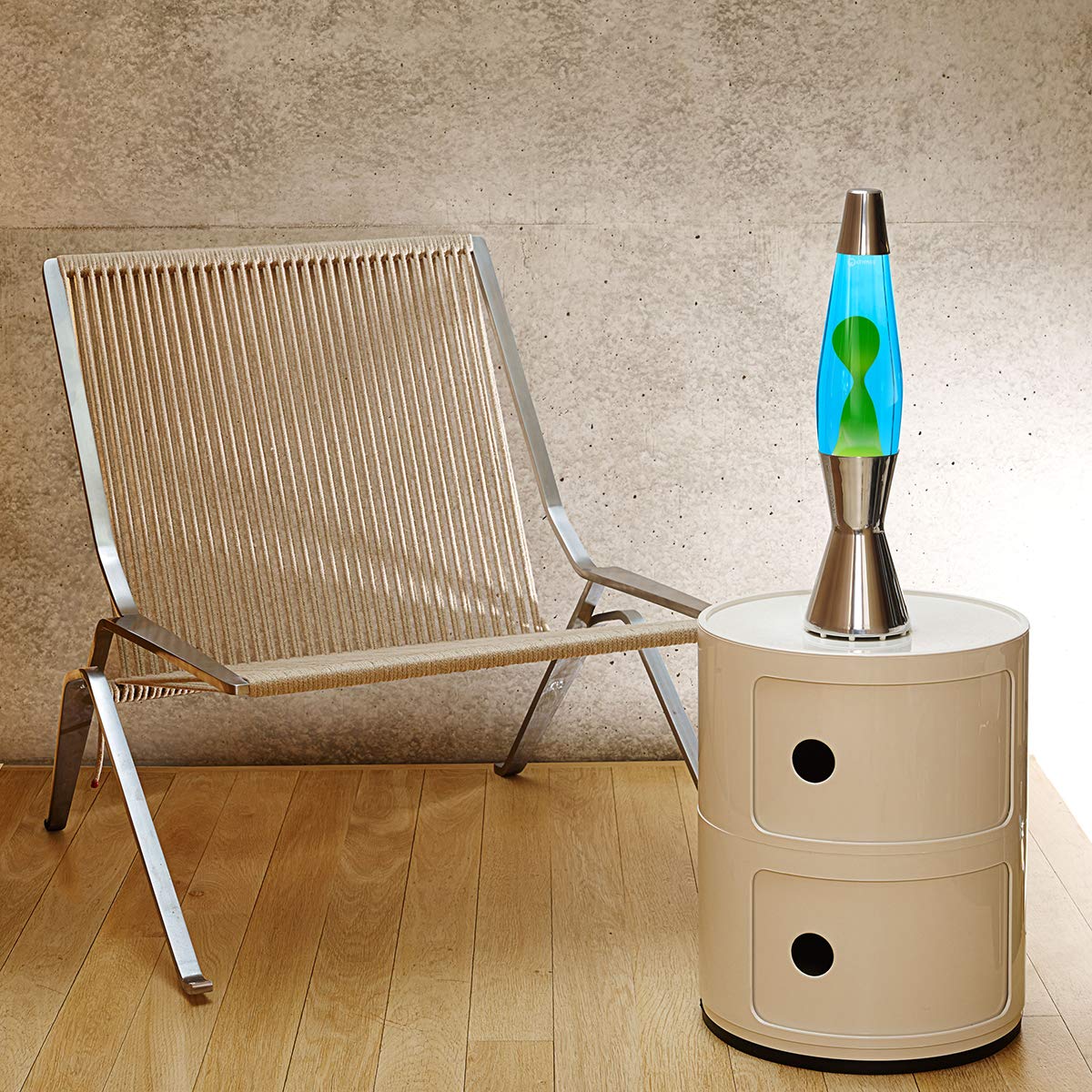Mathmos Astro Baby Lava Lamp - Blue & Green Glow, Retro Home Decor for Kids Room, Bedroom, or Office Desk