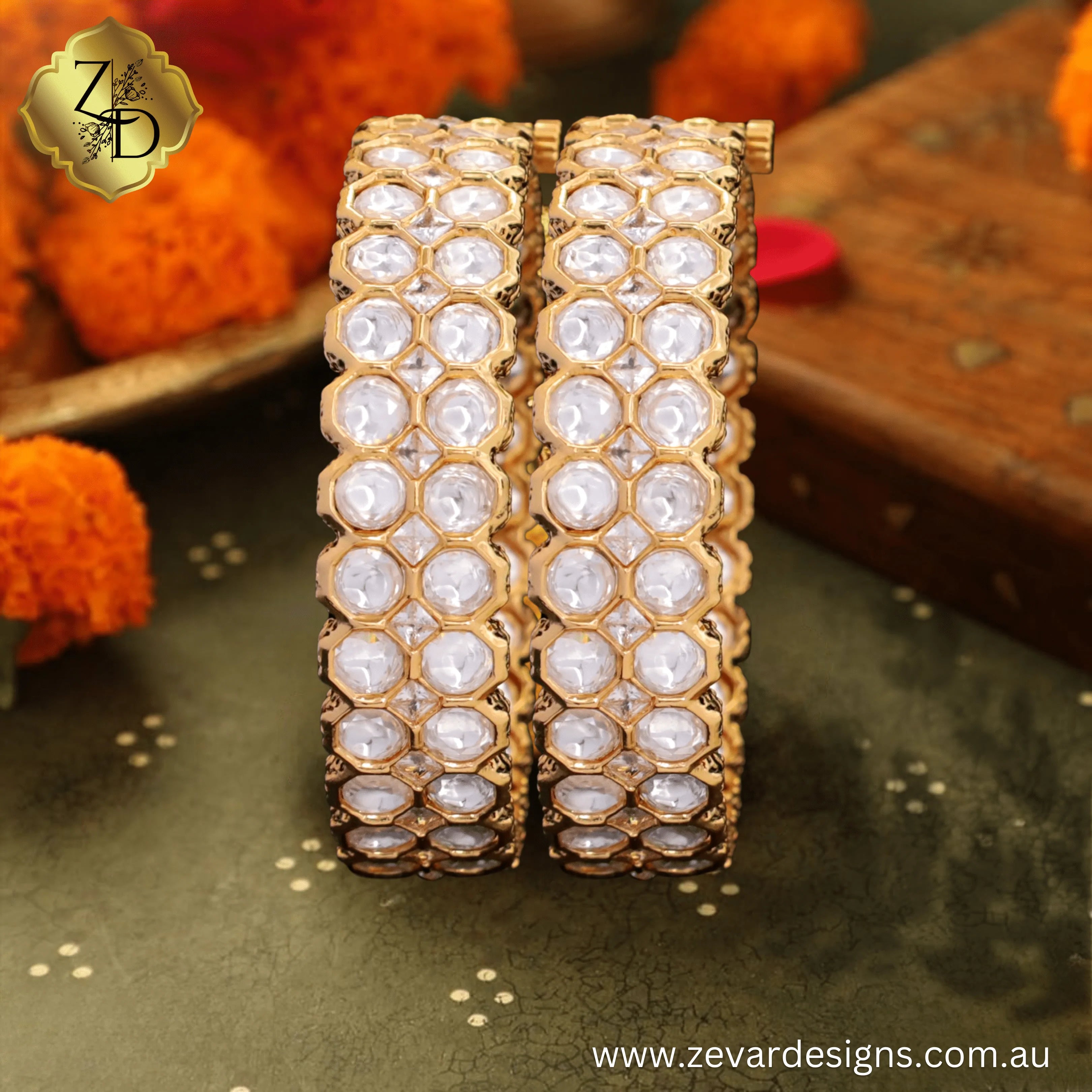 Exquisite Kundan Polki Bangles – Traditional Indian Jewelry for Women | Perfect for Weddings, Festivals & Special Occasions