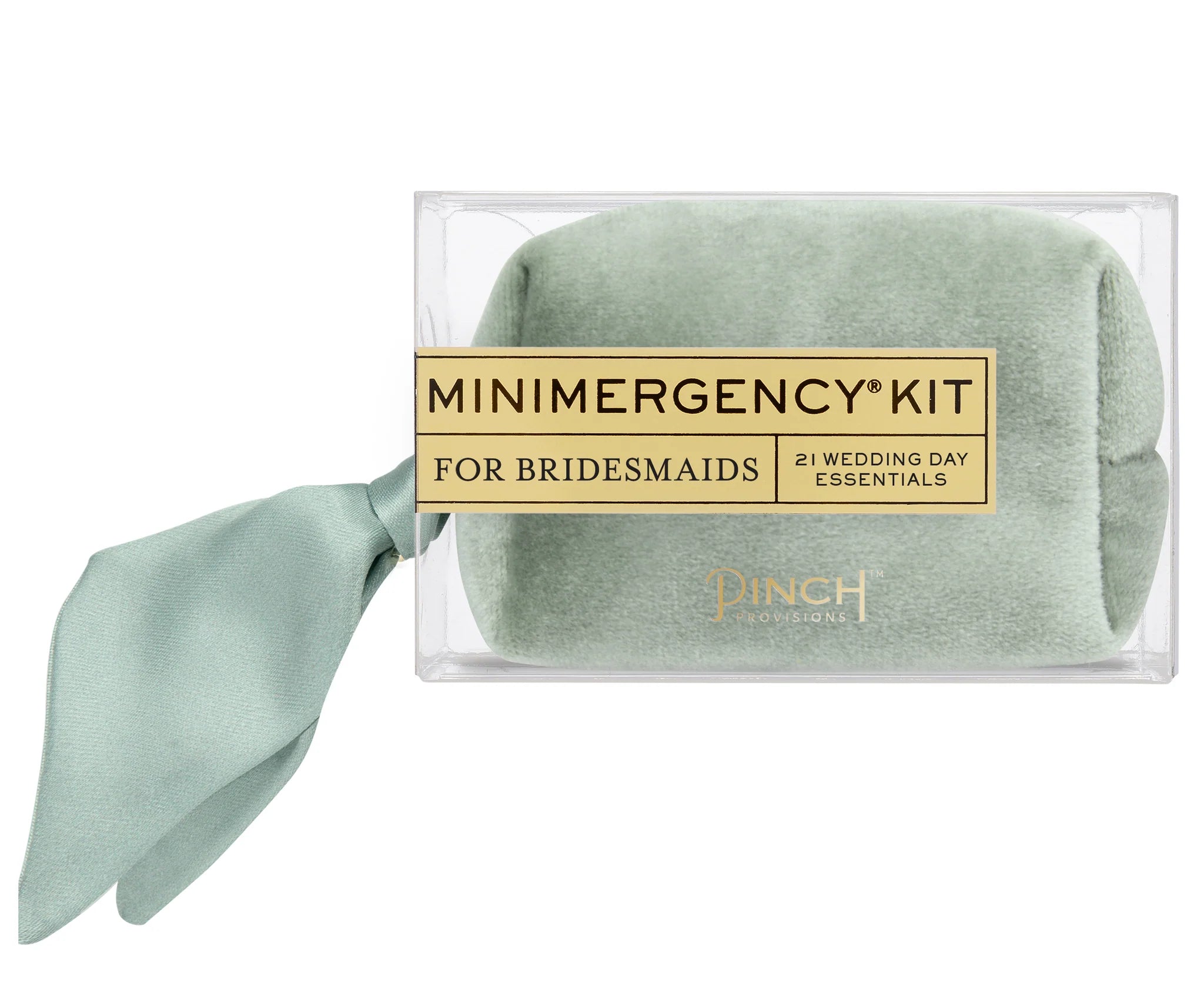Velvet Bridesmaid Emergency Kit - Essential Wedding Day Survival Kit with Sage Green Pouch | Perfect for Bridal Party, Bachelorette Gifts & Last-Minute Wedding Emergencies