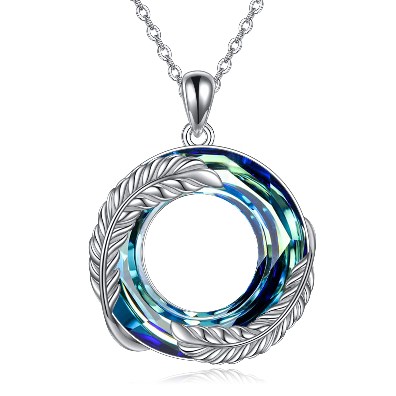 Sterling Silver Chai Necklace - Hebrew Life Symbol, Triple Moon Goddess, Lighthouse, Buddha, Feather & Celtic Clover Pendant - Spiritual Jewelry Gift for Women & Girls - Perfect for Birthdays, Anniversaries & Spiritual Occasions