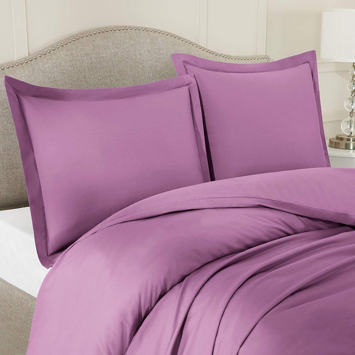 Premium 300 GSM Organic Cotton Duvet Cover & Comforter Set - 500 Thread Count, Twin XL, Lavender - Ultra Soft & Breathable Bedding for Cozy Sleep & Guest Room Comfort