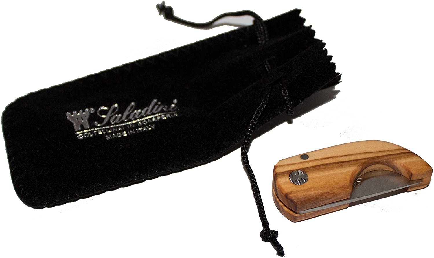 Premium Handmade Italian Olivewood Cigar Cutter with High Carbon Stainless Steel Blade - Compact Pocket Size for Travel & Gifts - Perfect for Cigar Enthusiasts, Outdoor Smoking & Luxury Accessories