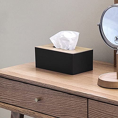 Premium Wooden Tissue Box Holder - Home & Car Decor Storage