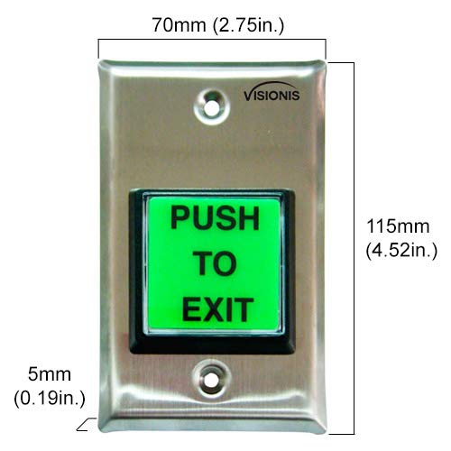 Visionis FPC-8511 Heavy Duty 600lbs Electromagnetic Lock Access Control System - Outswing Door Security with LED Exit Button, Time Delay & Wireless Remote Receiver | Ideal for Offices, Schools & Commercial Buildings