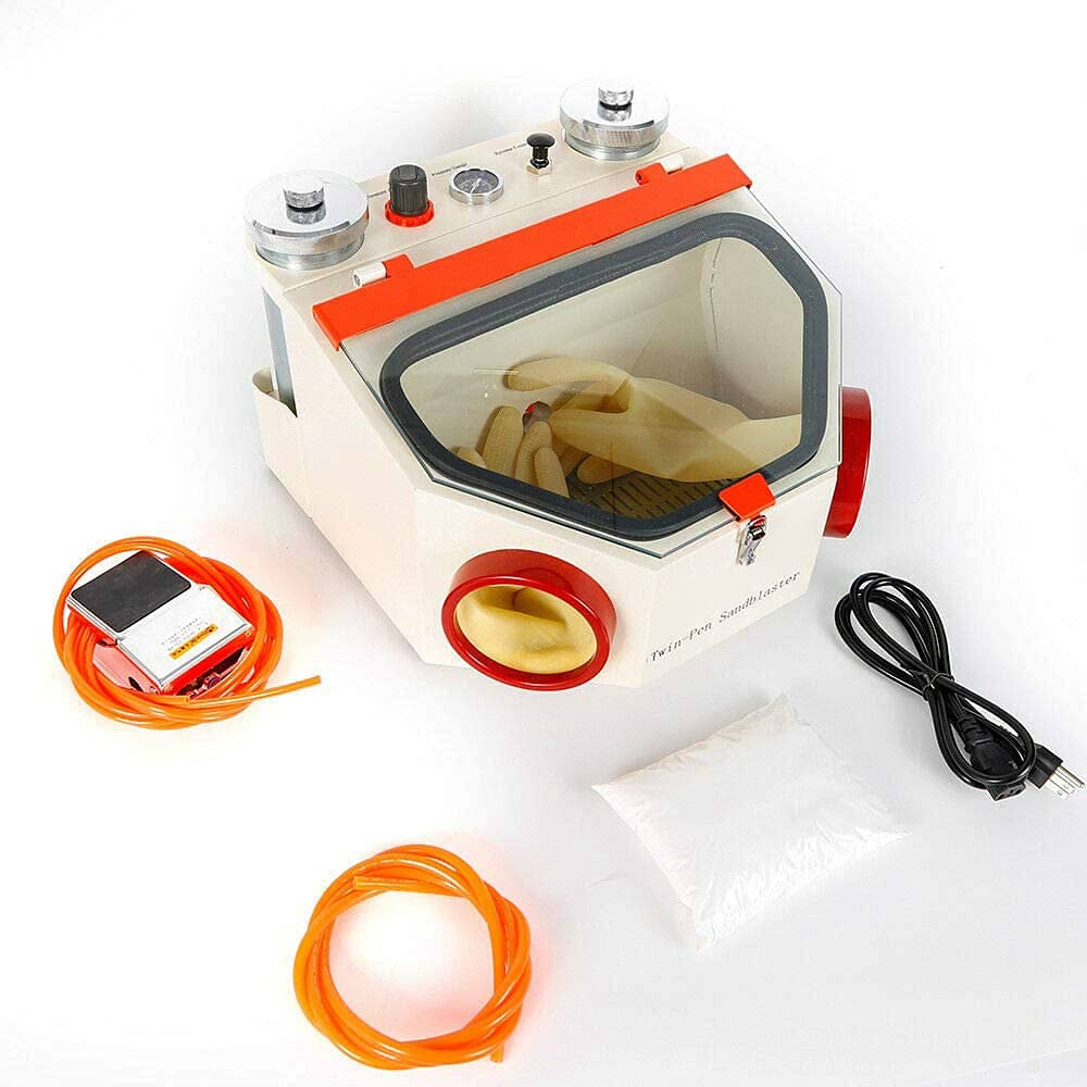 BONEW Double-Pen Dental Sandblaster - Fine Sand Blasting Machine for Dental Lab | Perfect for Crowns, Bridges & Implant Cleaning