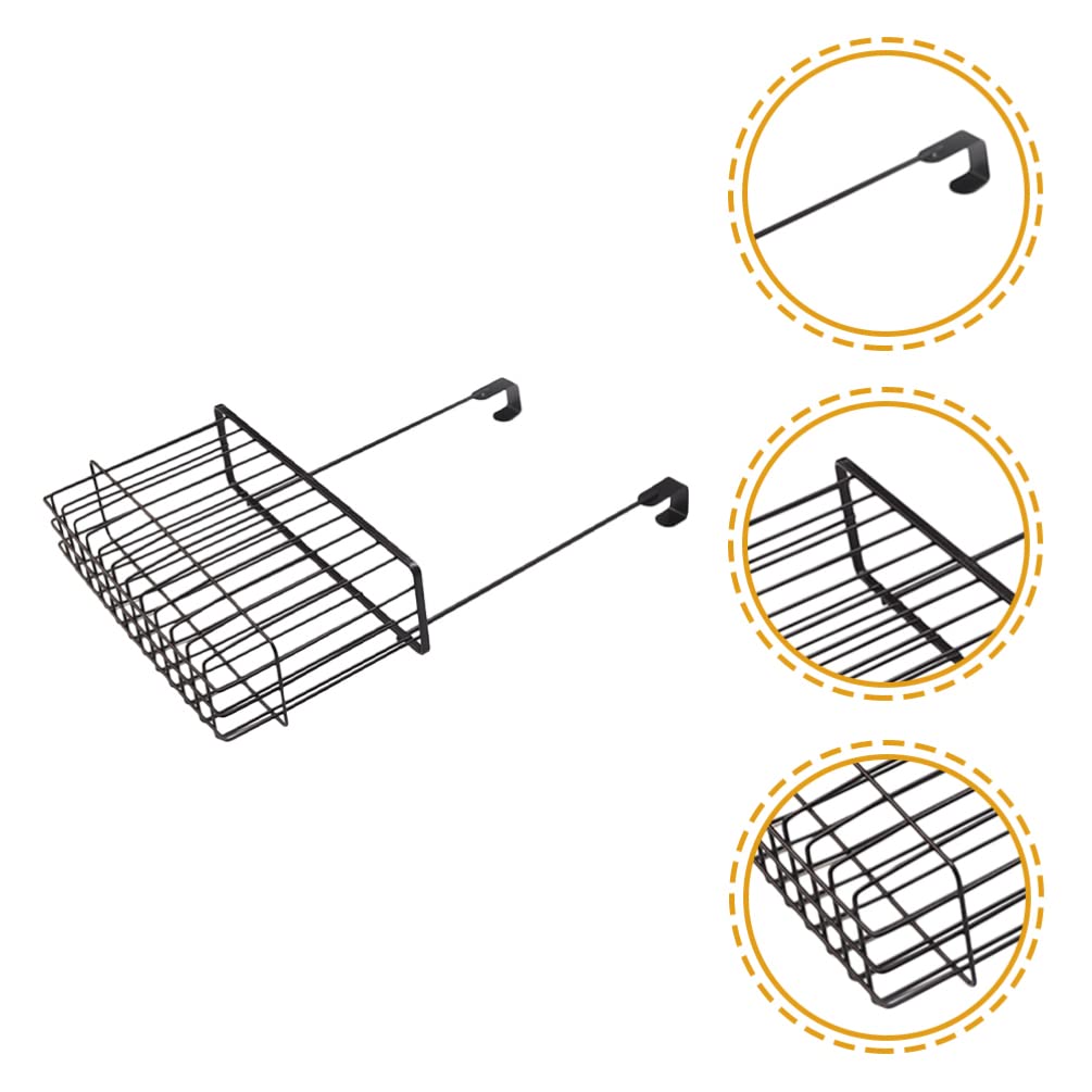 iplusmile Wall Mounted Storage Basket - Over The Door Organizer for Kitchen Cabinet, Bathroom & Bedroom - Wire Basket for Hair Dryer, Towels & Kitchen Utensils - Space Saving Home Organization Solution