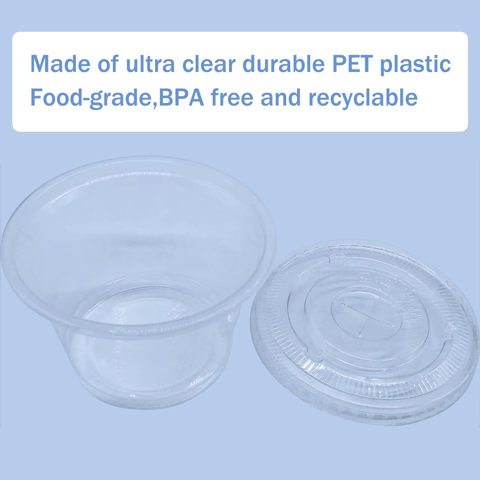 50 Pack 8oz Clear Disposable Plastic Cups with Lids - BPA-Free Food Containers for Drinks, Yogurt, Parfaits, Soups, Snacks, Salads & Fruits - Perfect for Parties, Picnics, Catering & Takeout