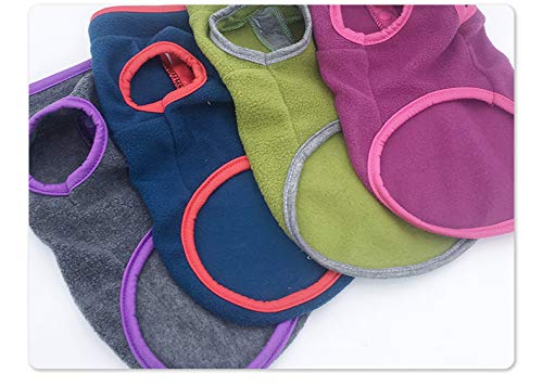 Winter Warm Dog Fleece Sweater - Cozy Pet Clothes for Small & Medium Dogs | Puppy Shirt, Dog Vest & Jacket (XS, Purple) | Perfect for Cold Weather Walks & Indoor Comfort