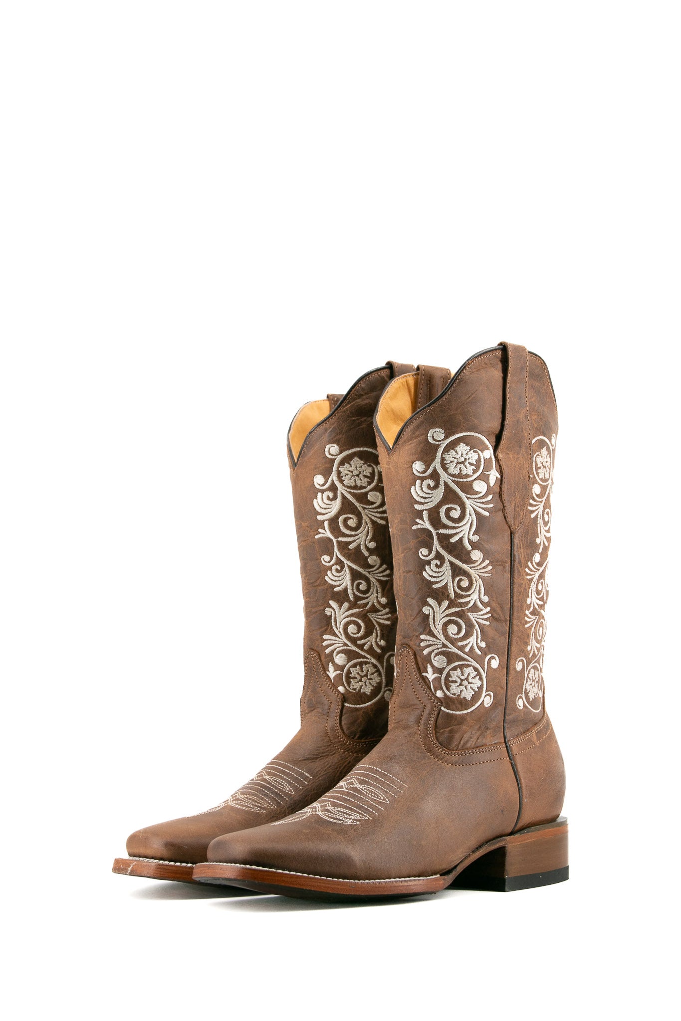 Verano Capuchino Square Toe Cowgirl Boots for Women - Western Ankle Booties with Chunky Heel | Perfect for Country Music Festivals, Rodeo Events & Fall Fashion Outfits