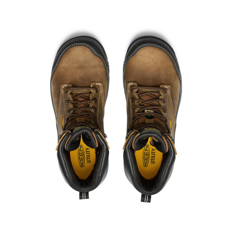 KEEN Women's Evanston 8 Waterproof CSA Work Boot with Carbon Fiber Toe - Steel Toe Safety Shoes for Women - Slip Resistant & Electrical Hazard Protection - Ideal for Construction, Warehouse & Outdoor Work