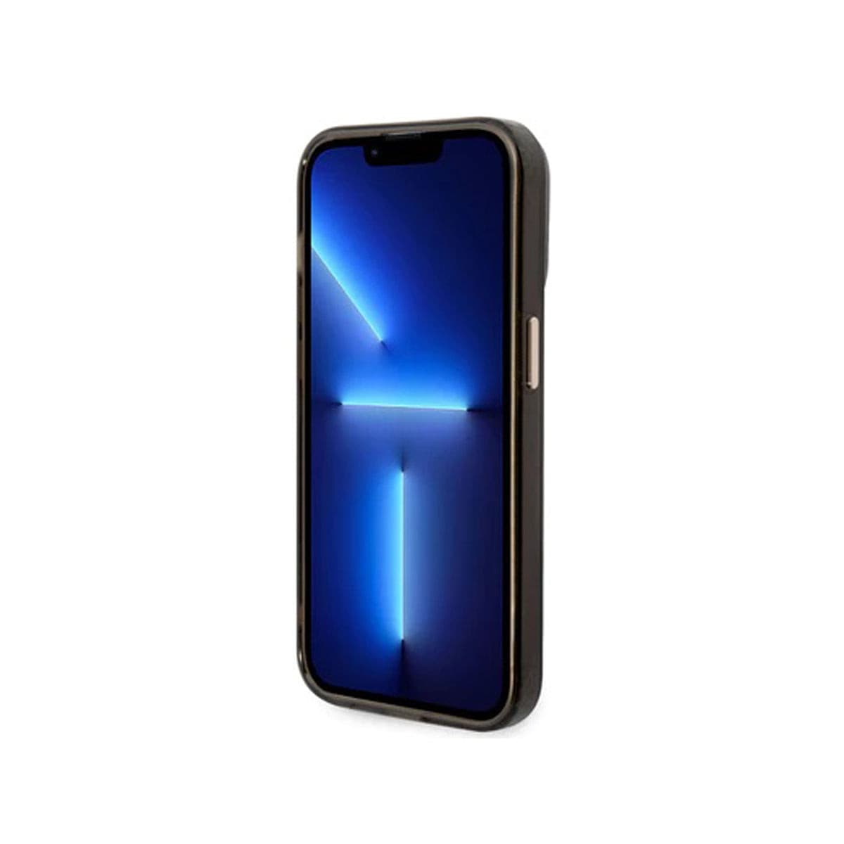 GUESS Ring Edition Translucent Black Case for iPhone 14 Pro Max - Slim Protective Phone Cover with Grip Ring Stand for Hands-Free Viewing & Selfies
