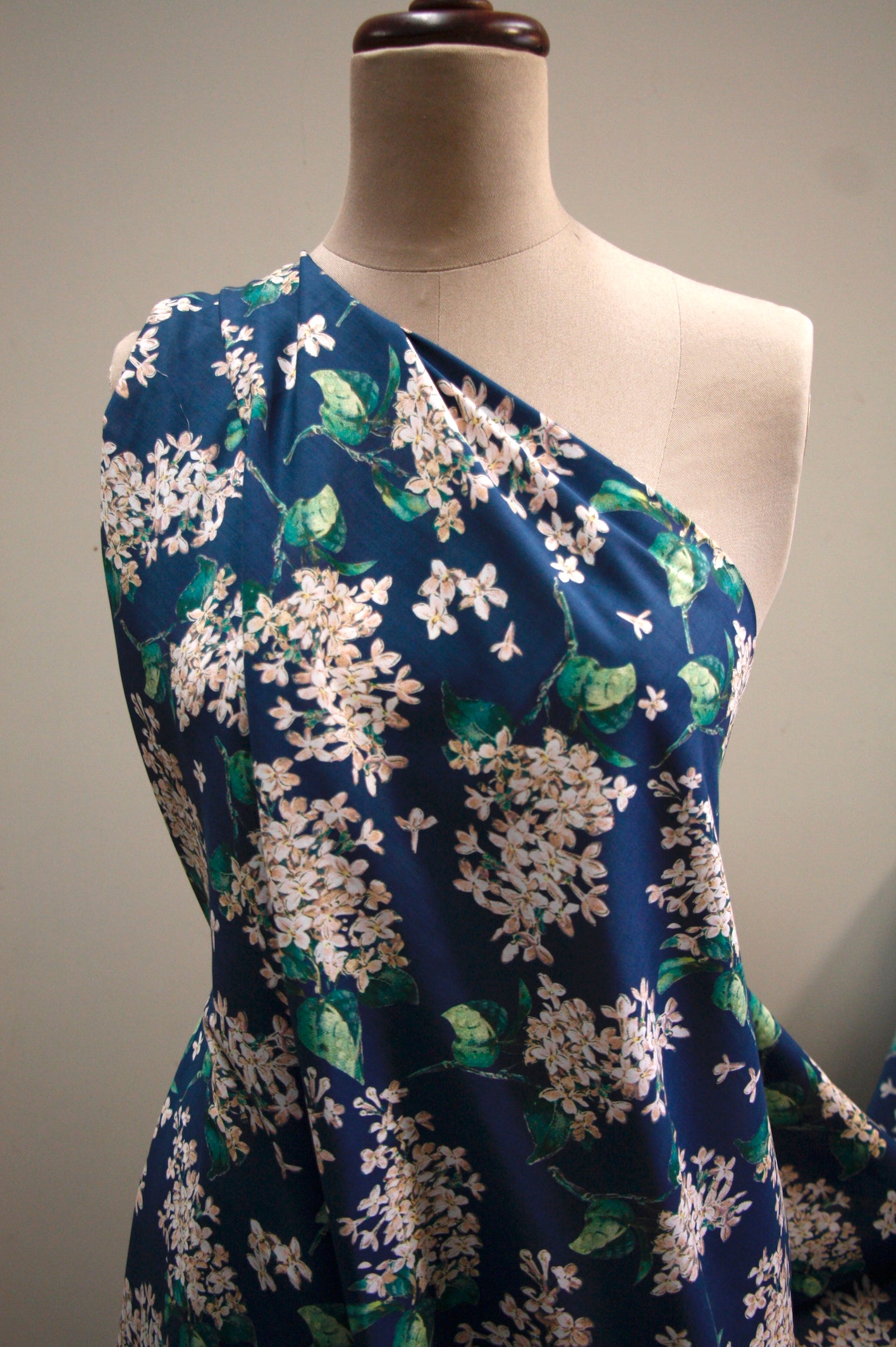 Liberty of London Archive Lilac Navy Floral Print Fabric - Perfect for Dresses, Scarves & Home Decor