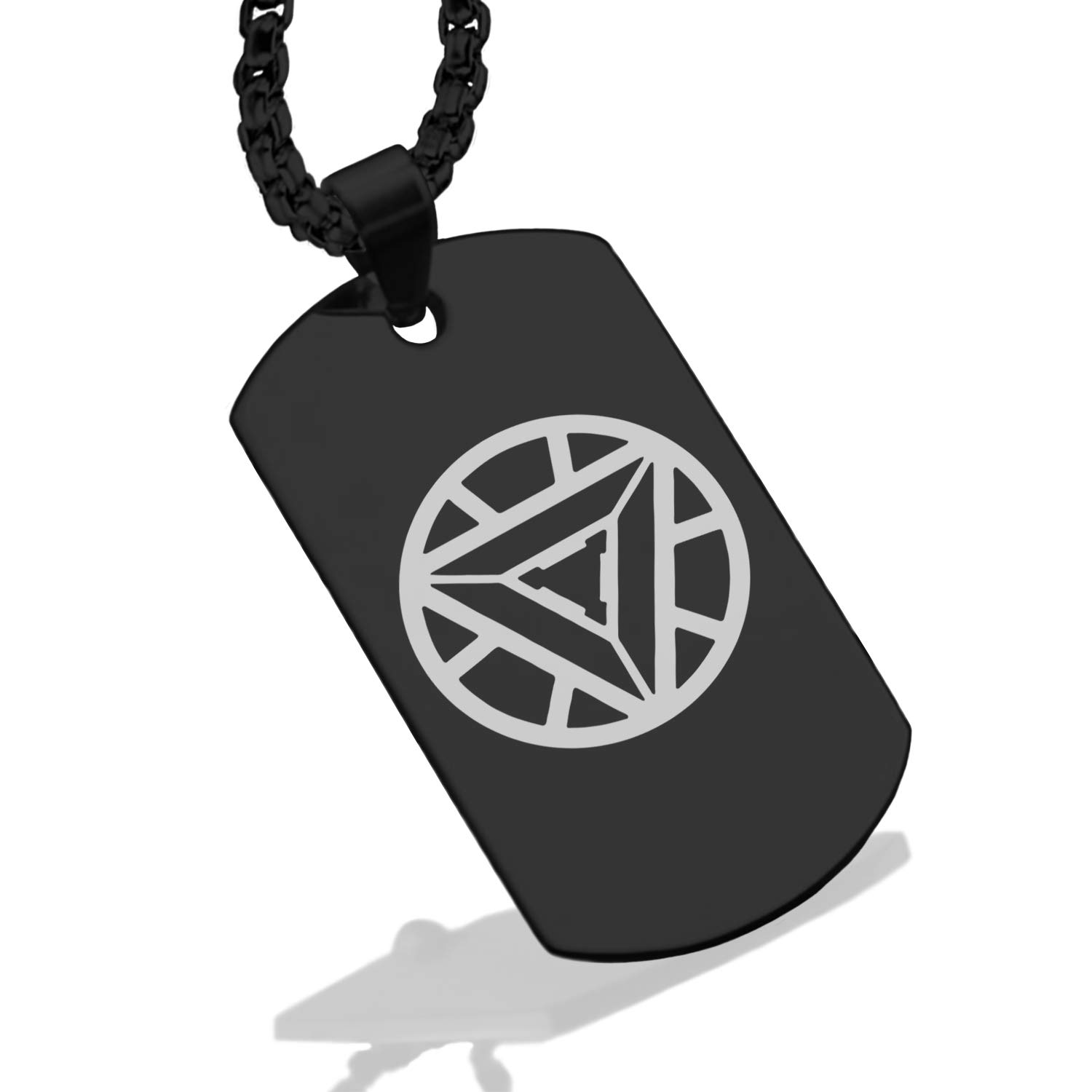 Stainless Steel Superhero Dog Tag Pendant Necklace for Men - Perfect for Cosplay, Gifts & Everyday Wear