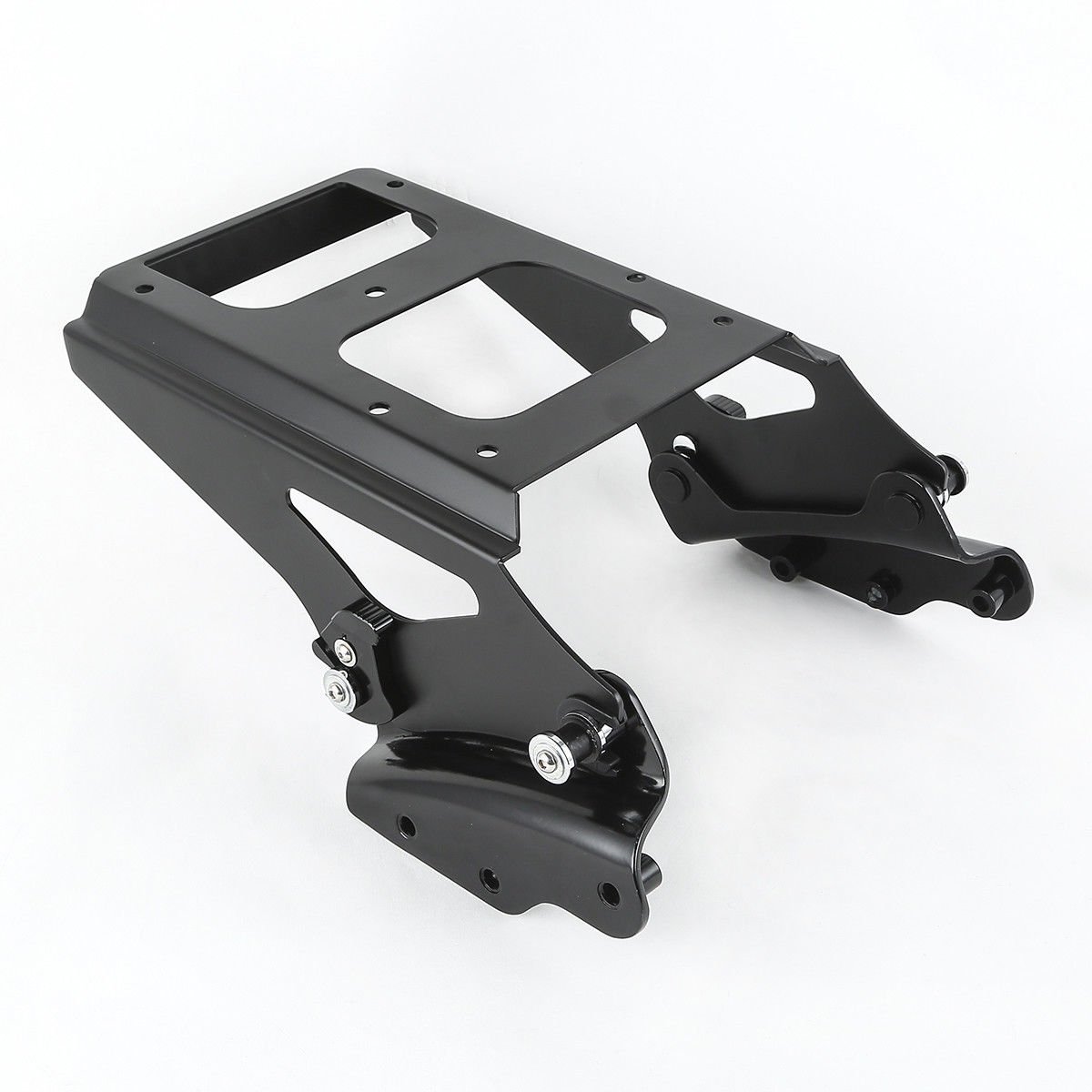 XFMT 4-Point Docking Hardware Kit & 2-Up Tour Pack Luggage Rack for Harley Touring Models 2009-2013 | Heavy-Duty Motorcycle Cargo Carrier for Long Rides & Road Trips