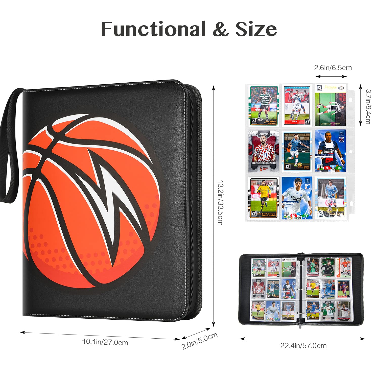 PACKAPRO 900 Pocket Sports Card Binder - Trading Card Holder with Protective Sleeves for Basketball, Baseball & Football Cards - Perfect for Collectors, Tournaments & Display Storage