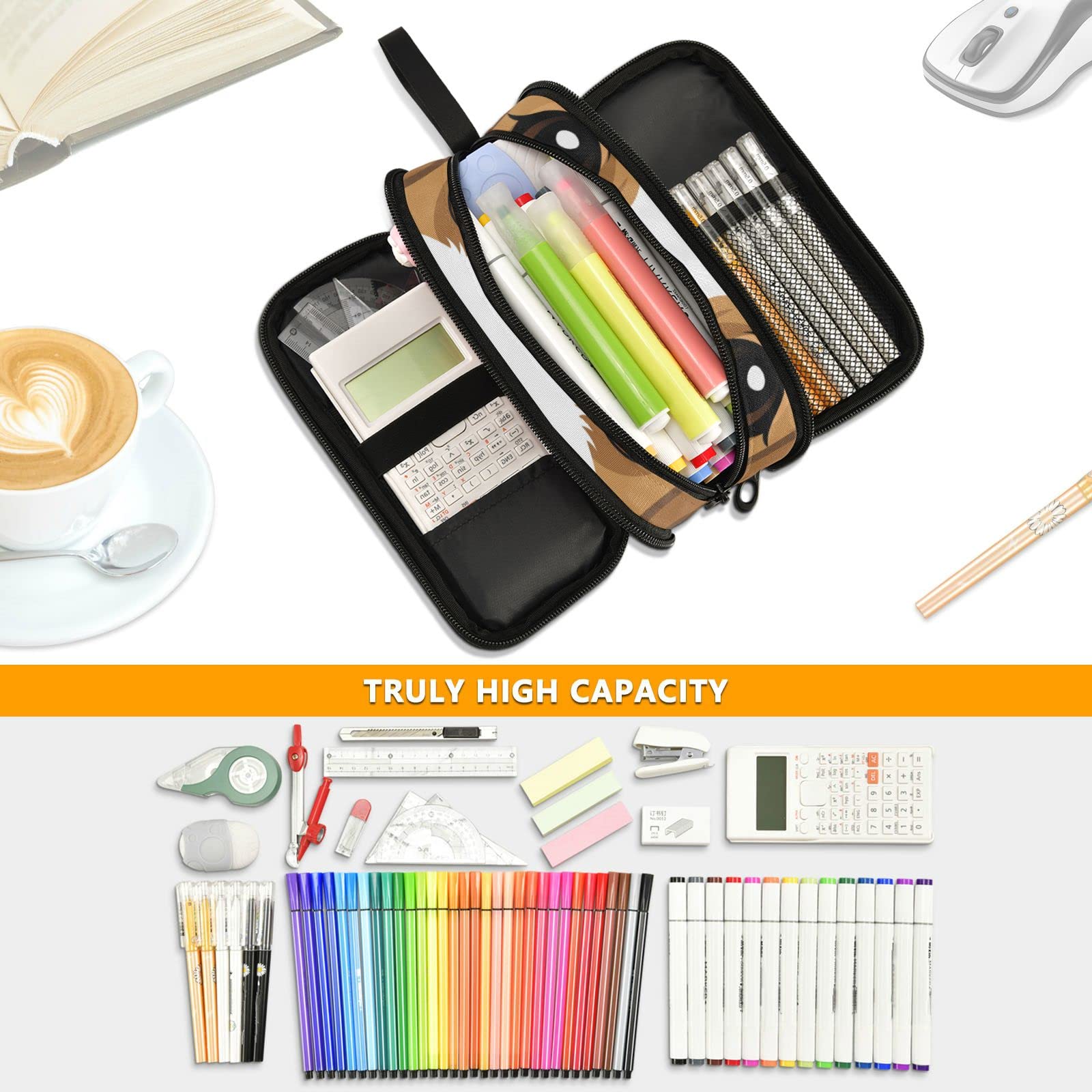Beagle Puppy Dog Pencil Case - Large Capacity for School & Office