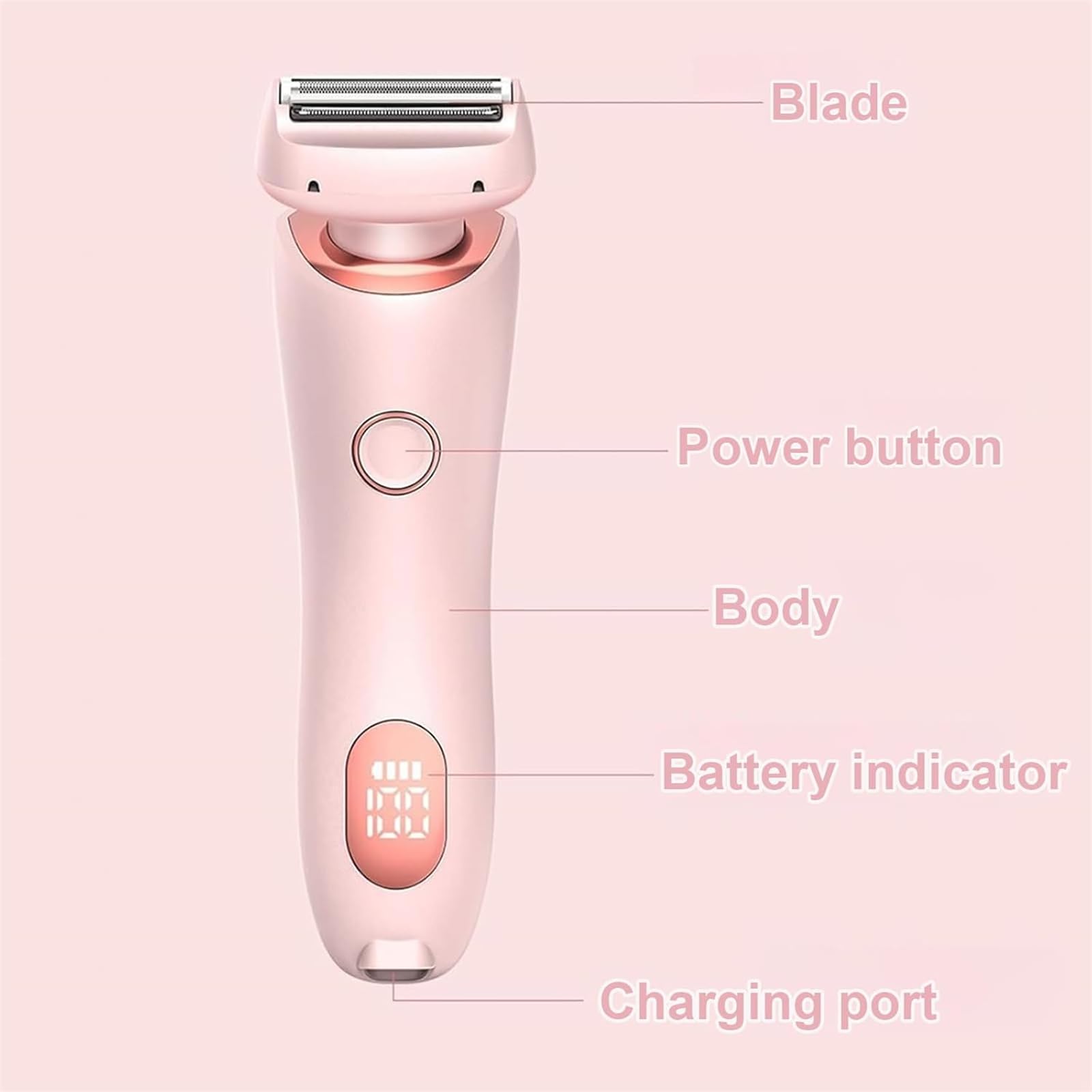 SilkGlide Pro Women's Bikini Trimmer & Epilator - Painless Hair Removal for Sensitive Skin, Wet & Dry Electric Shaver, 2-in-1 Design (Blue) - Perfect for At-Home Grooming, Travel & Quick Touch-Ups
