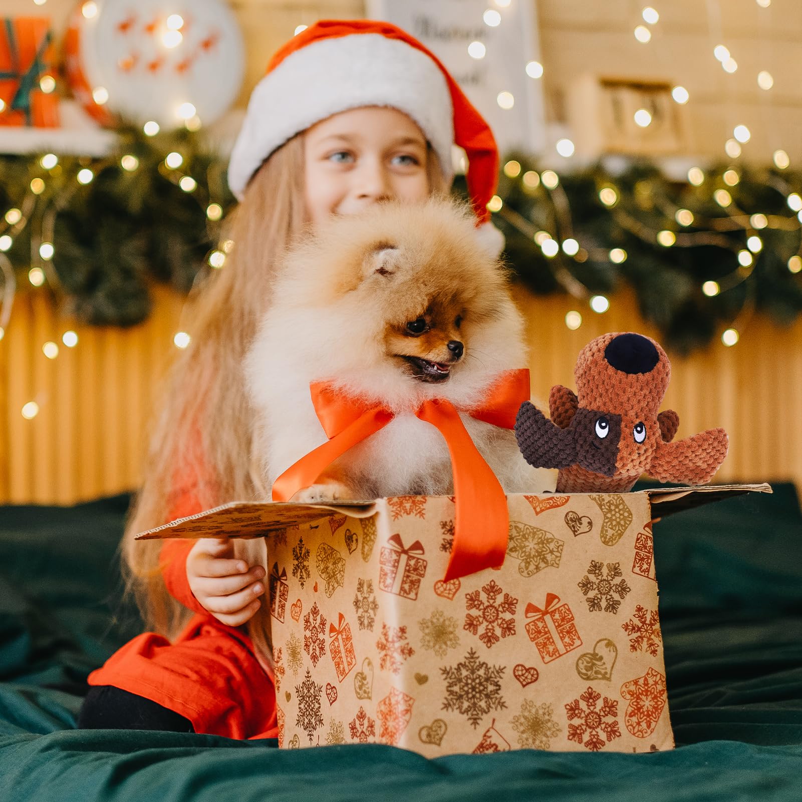 **Durable Squeaky Plush Dog Toys for Large, Medium & Small Dogs - Interactive Chew & Tug of War Pet Toys with Squeaker & Crinkle Paper - Perfect for Playtime, Training & Bonding**