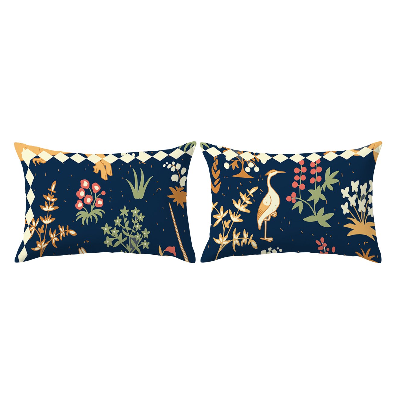 Premium 2-Pack Pelican & Crane Pillow Covers - King Size 20