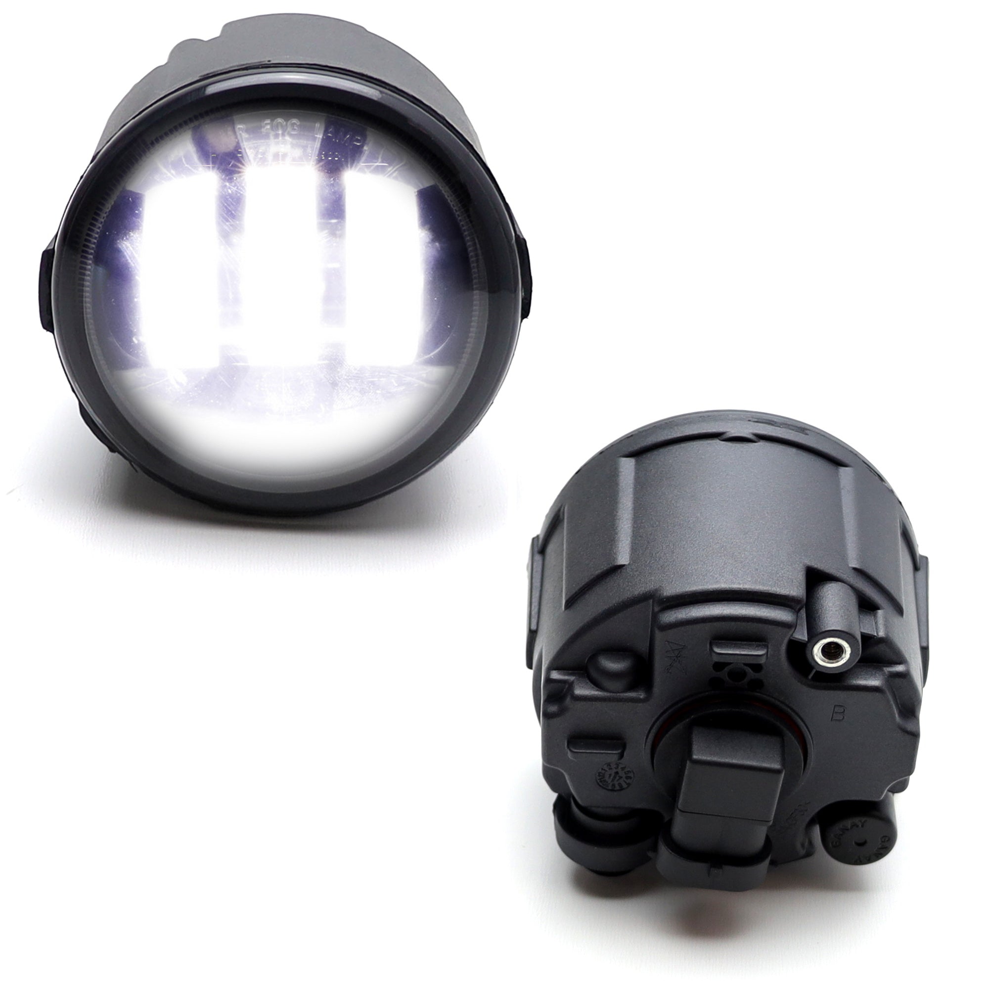 20W High Power LED Fog Light Kit with Clear Lens & 3 Stripe White - Compatible with Nissan Infiniti - Perfect for Night Driving & Foggy Conditions