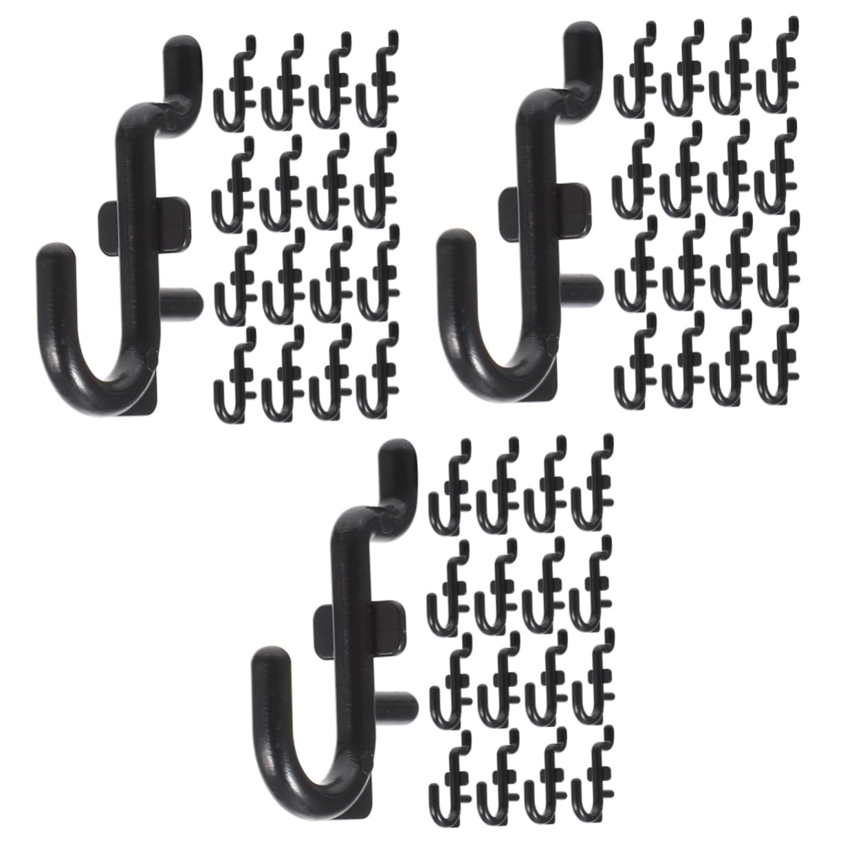 Angoily 90-Piece Heavy Duty Plastic Pegboard Hooks Set - Durable Tool Hooks for Pegboard Walls, Garage, Workshop & DIY Storage Organization