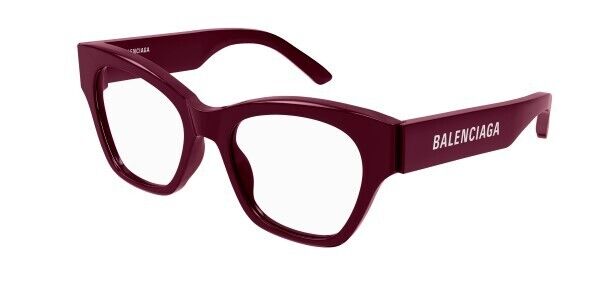 Balenciaga BB0263O 004 Burgundy Cat Eye Women's Eyeglasses - Stylish Designer Glasses for Women, Fashionable Cat Eye Frames for Everyday Wear & Special Occasions