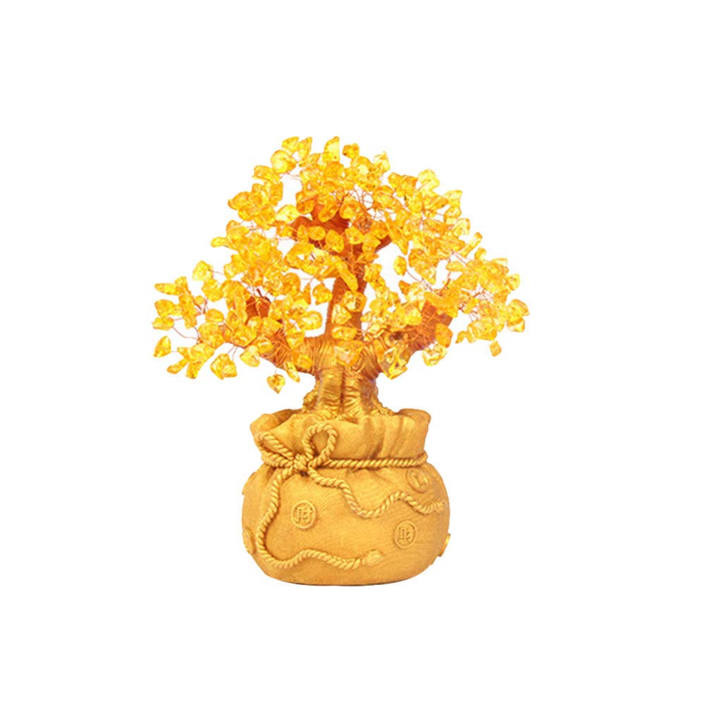 Milisten Feng Shui Money Tree Decoration - Spiritual Prosperity Tree Statue for Home & Office, Crystal Desktop Lucky Plant for Wealth & Good Fortune | Perfect for Living Room Decor, Housewarming Gifts & Meditation Spaces