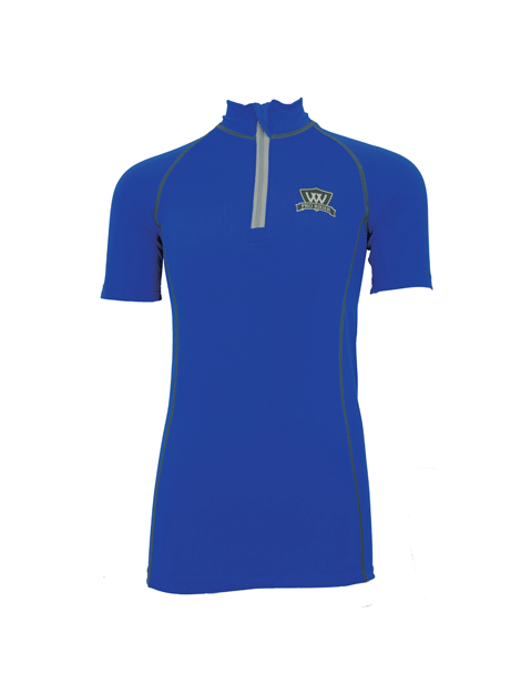 Woofwear Young Rider Short Sleeved Equestrian Shirt - Comfortable Breathable Horseback Riding Top for Kids & Teens - Perfect for Dressage, Show Jumping & Riding Lessons