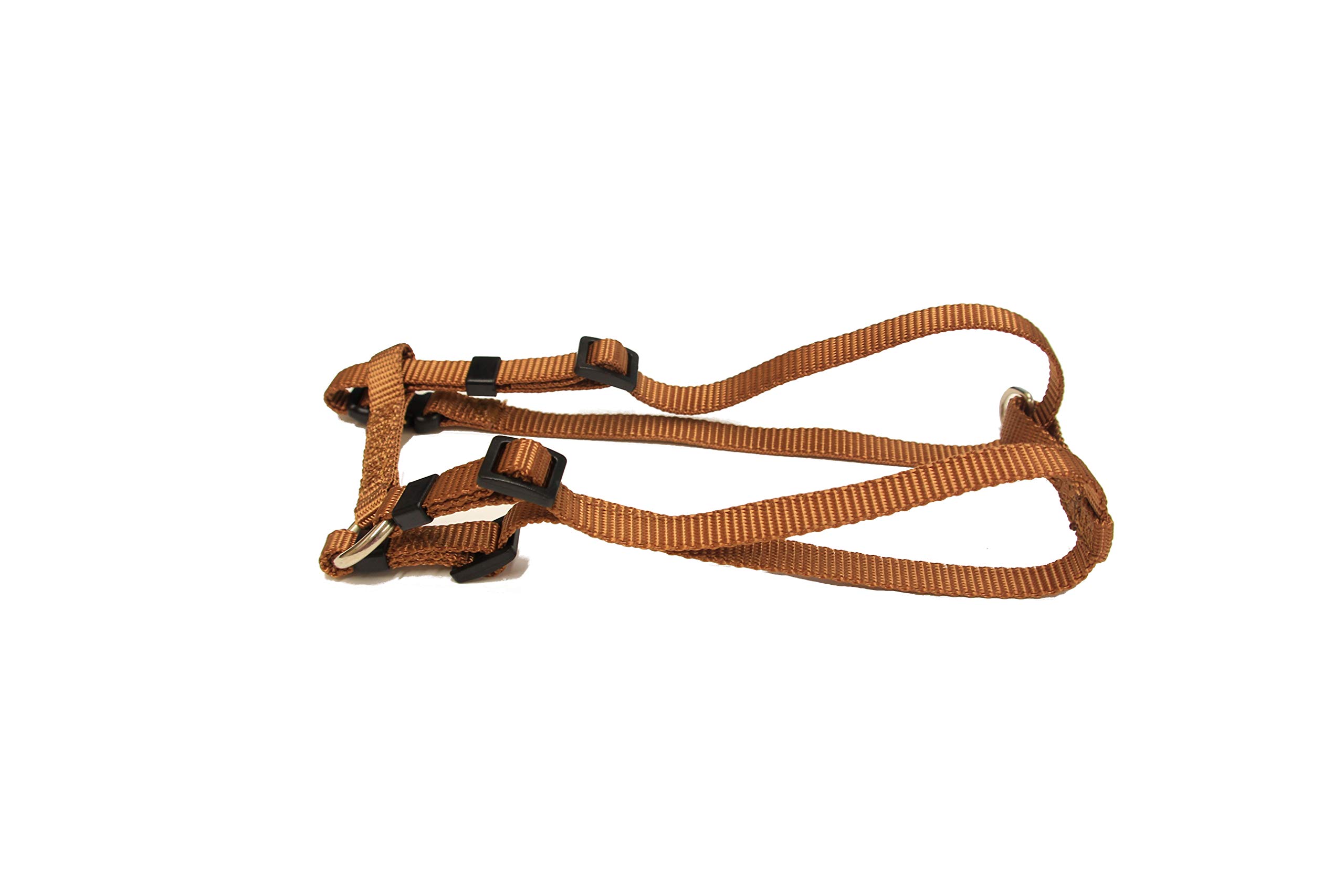Premium Adjustable Dog Harness for Small to Medium Dogs - 3/4 Inch Thick Padded Chest Support - Comfortable & Secure No-Pull Walking Vest - Brown - Perfect for Daily Walks, Training & Outdoor Adventures