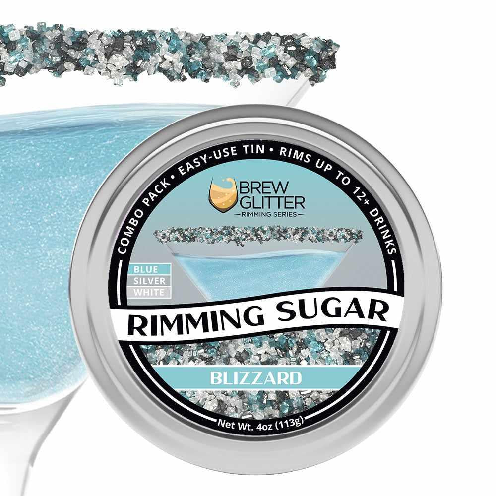 Blizzard Rimming Sugar - Premium Edible Glitter for Cocktails, Cakes & Desserts - Perfect for Party Decorations, Baking & Drink Garnish