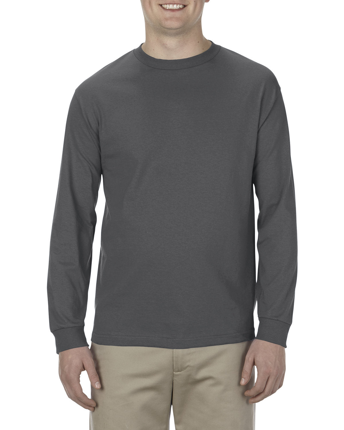 Alstyle AL1304 Adult 6.0 oz. 100% Cotton Long Sleeve T-Shirt for Men & Women - Soft Comfort Fit Casual Wear for Everyday, Work & Layering