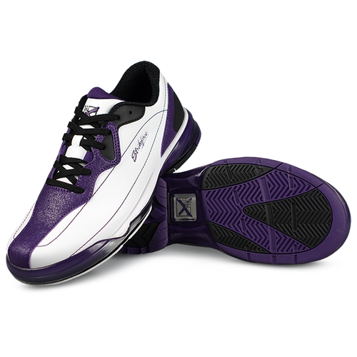 KR Strikeforce Dream White & Purple Left-Handed Women's Bowling Shoes - High Performance for League Play & Tournament Bowling