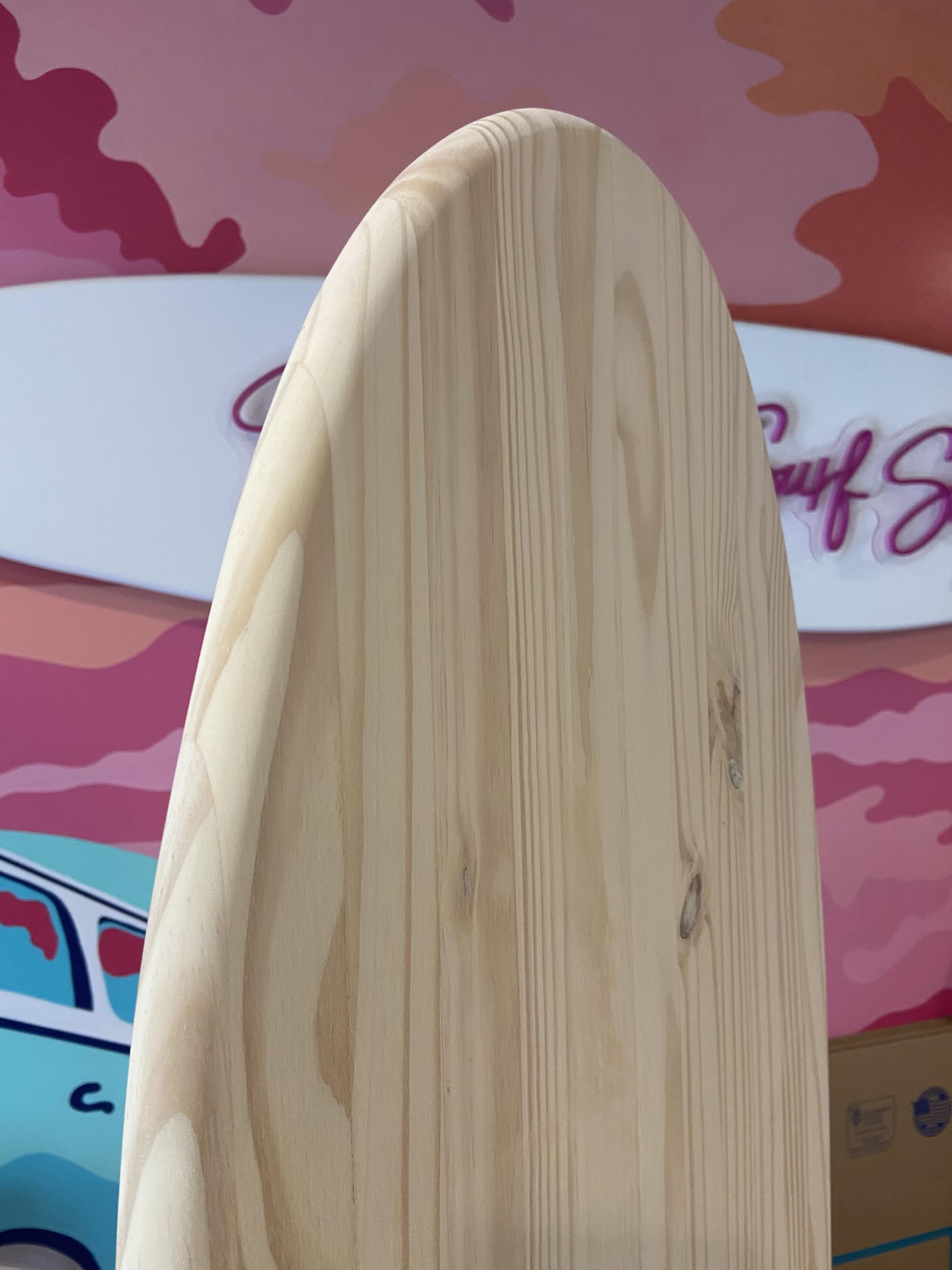 6ft Unfinished Wood Longboard Surfboard - Handmade Wall Art Decor, Beach House Sign, Unique Gift - Fast Shipping from USA - Perfect for Coastal, Surf, and Boho Home Decor