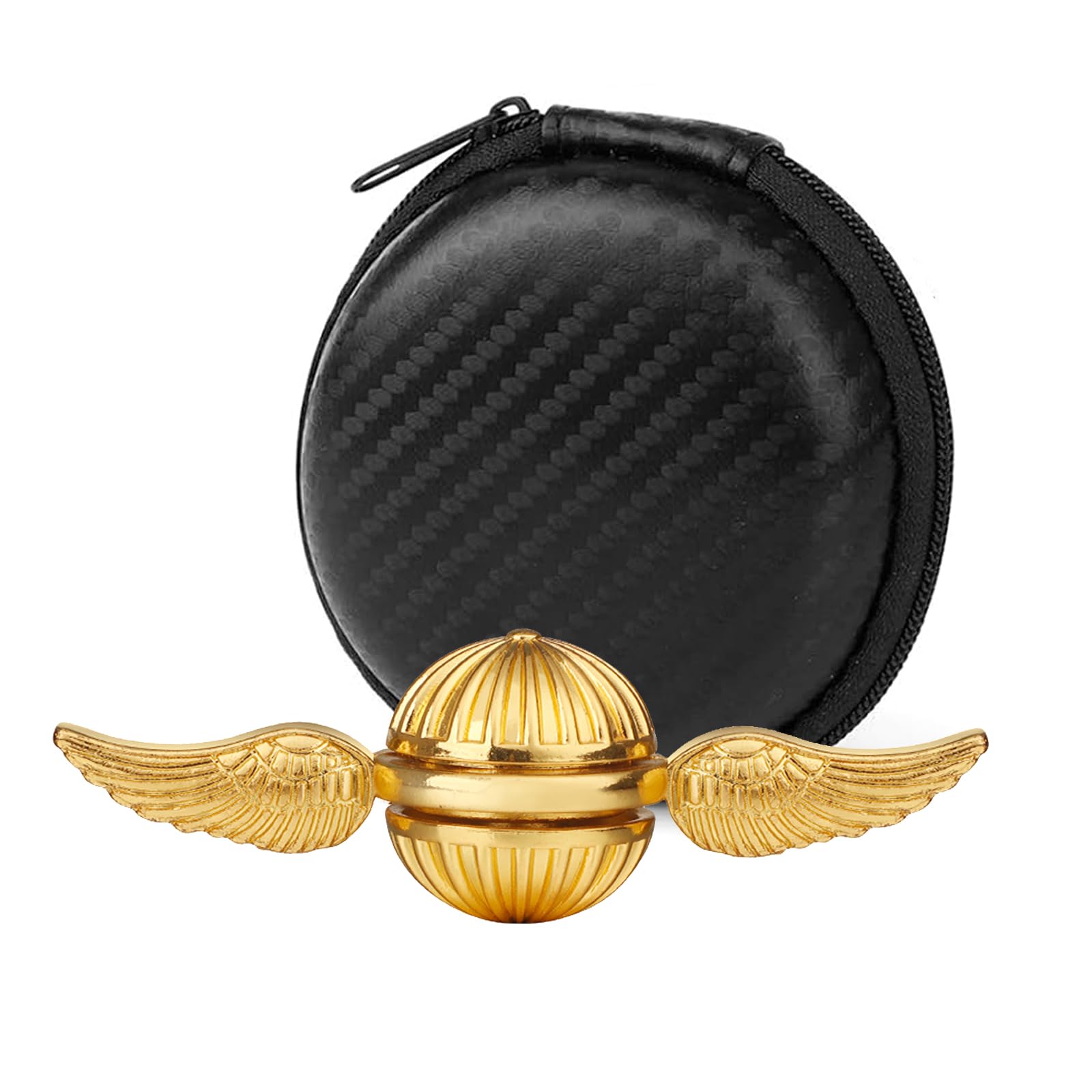 Premium Gold Fidget Spinner - Magic Orb Anxiety Relief Toy for Stress & Focus | Tri-Spinner Hand Bearing Finger Fidgets for Adults & Kids | Perfect for Office, School, Travel & ADHD Therapy