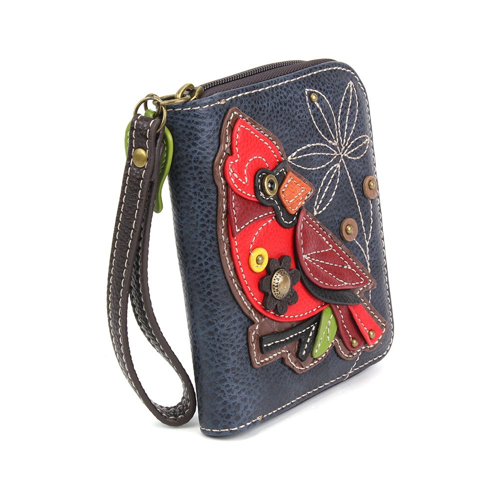 CHALA Women's Navy Blue Zip Around Wallet & Wristlet with 8 Credit Card Slots - Durable Coin Purse for Everyday Use, Travel, and Shopping