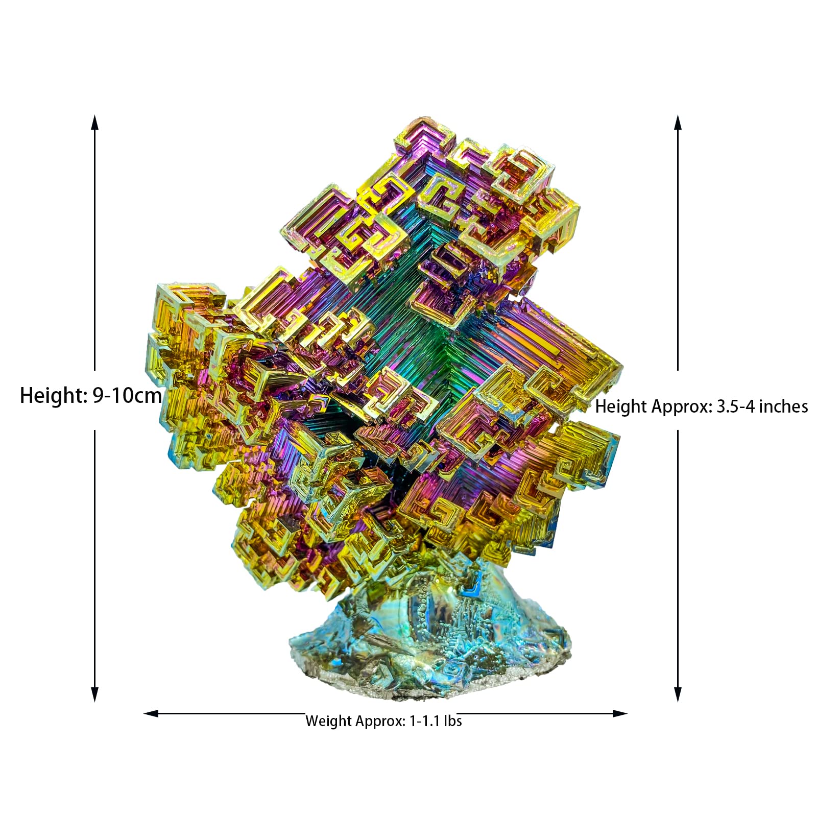 Natural Rainbow Bismuth Ore - Stunning Metal Crystal Specimen for Mineral Collectors & Unique Home Decor | Perfect Crystal Gift for Science Enthusiasts & Spiritual Healing