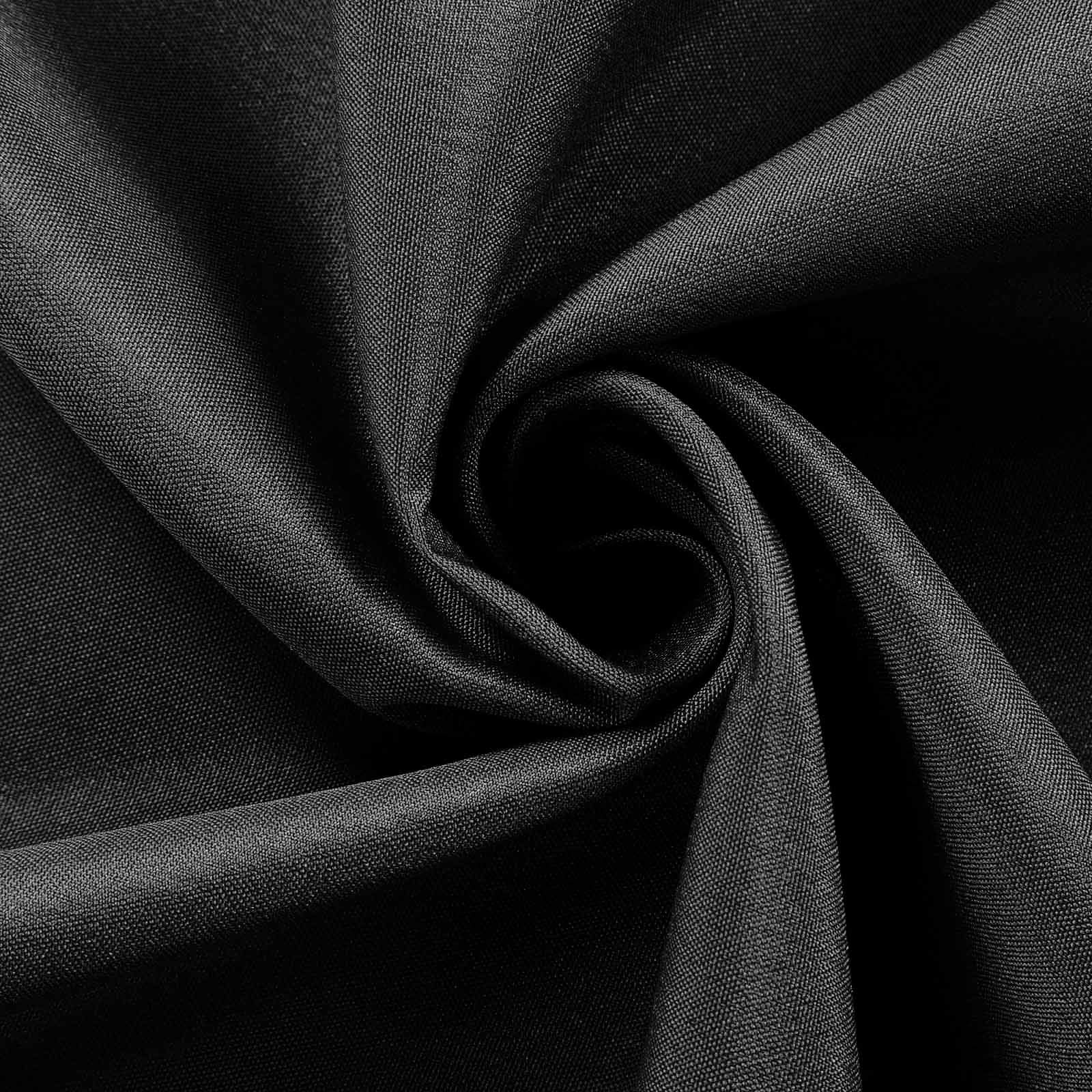 BalsaCircle Halloween Party Tablecloth - 10 Pack 108 Inch Black Round Washable Polyester Table Cover for Dining, Kitchen Decor & Party Supplies | Perfect for Halloween Decorations, Dinner Parties & Holiday Events