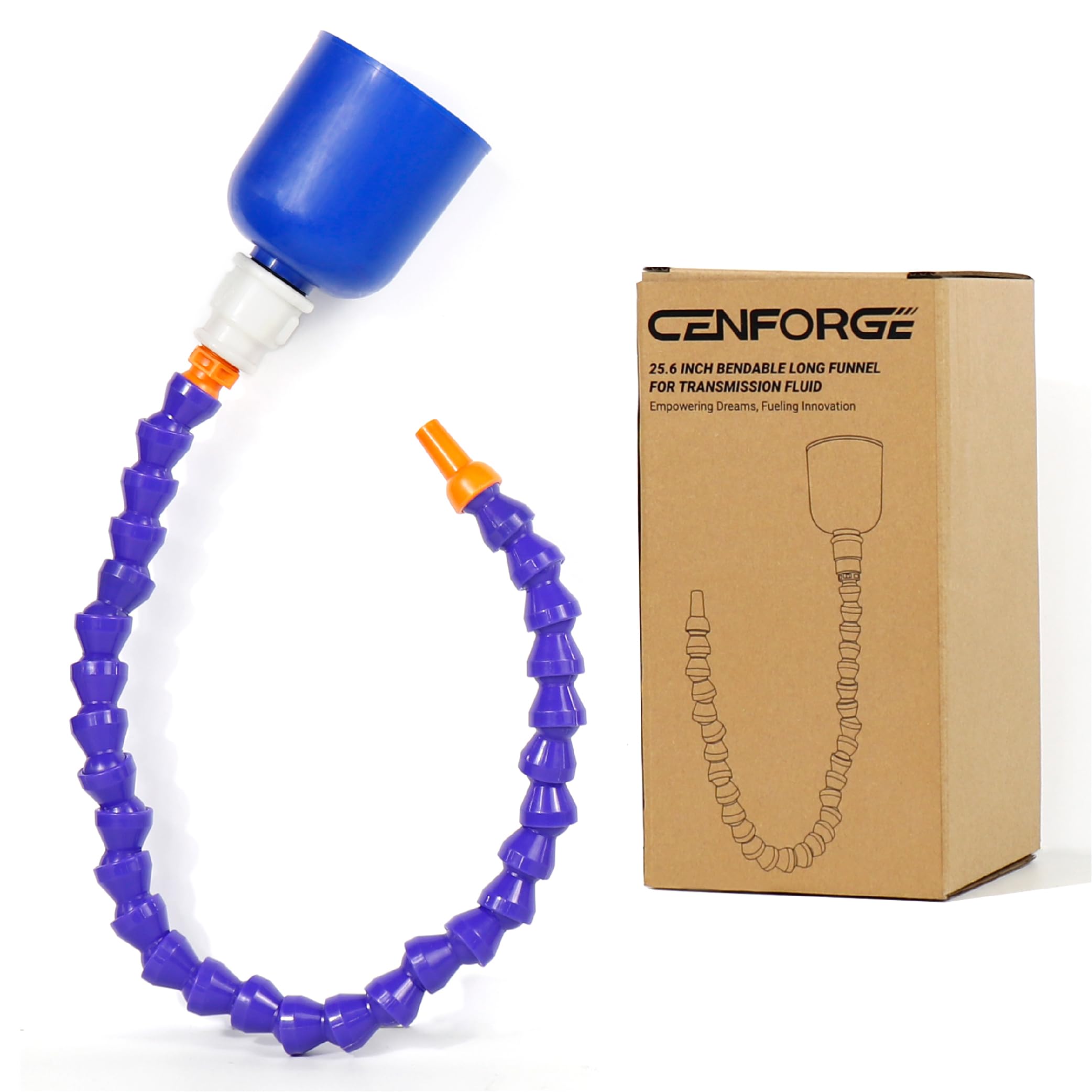 25.6 Inch Flexible Long Neck Funnel - Bendable Oil Funnel for Transmission Fluid, Automotive Fluids, and Engine Maintenance - Perfect for DIY Car Repair, Motorcycle Maintenance, and Home Garage Use