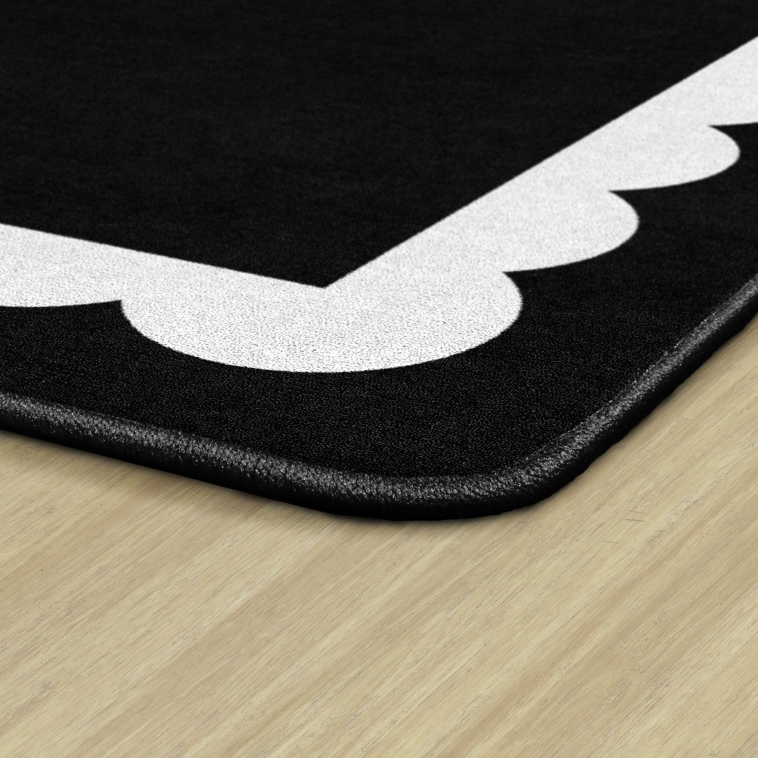 Black & White Scallop Border Trim - Stylish Brights Decorative Edge for Scrapbooking, Bulletin Boards & Classroom Decor