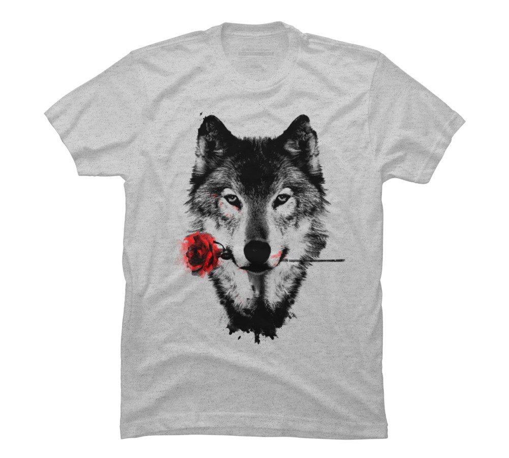 Design By Humans Men's Black Rose Graphic T-Shirt | Soft Cotton Tee for Casual Wear & Street Style | Perfect for Everyday Outfits, Concerts, and Gifts