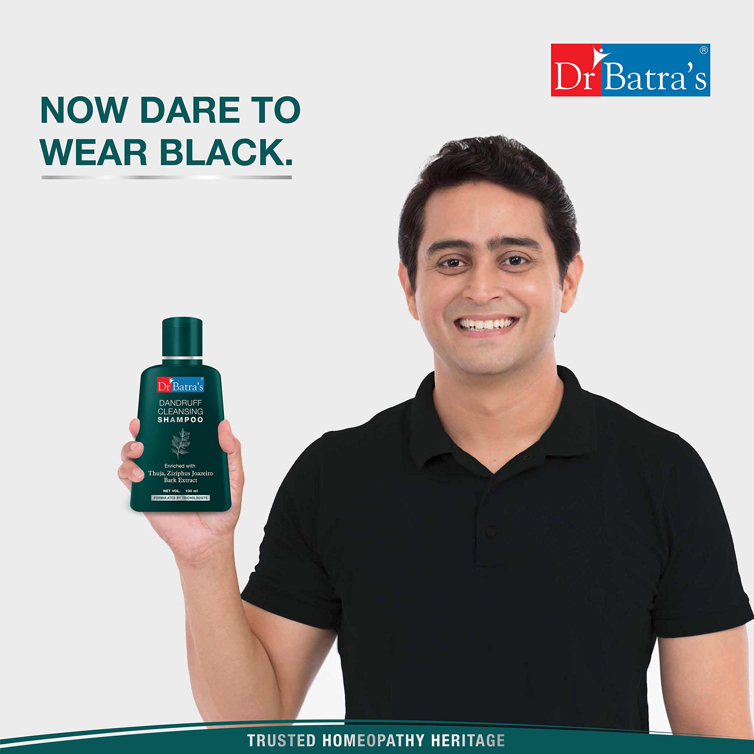 Dr Batra's Anti-Dandruff Shampoo for Scalp Care - 100ml | Gentle Cleansing Formula for Flaky, Itchy Scalp | Daily Use for Healthy Hair (Home & Travel Size)