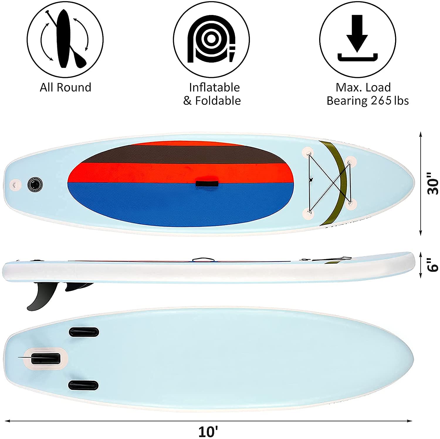ANCHEER Inflatable Stand Up Paddle Board - 10'6