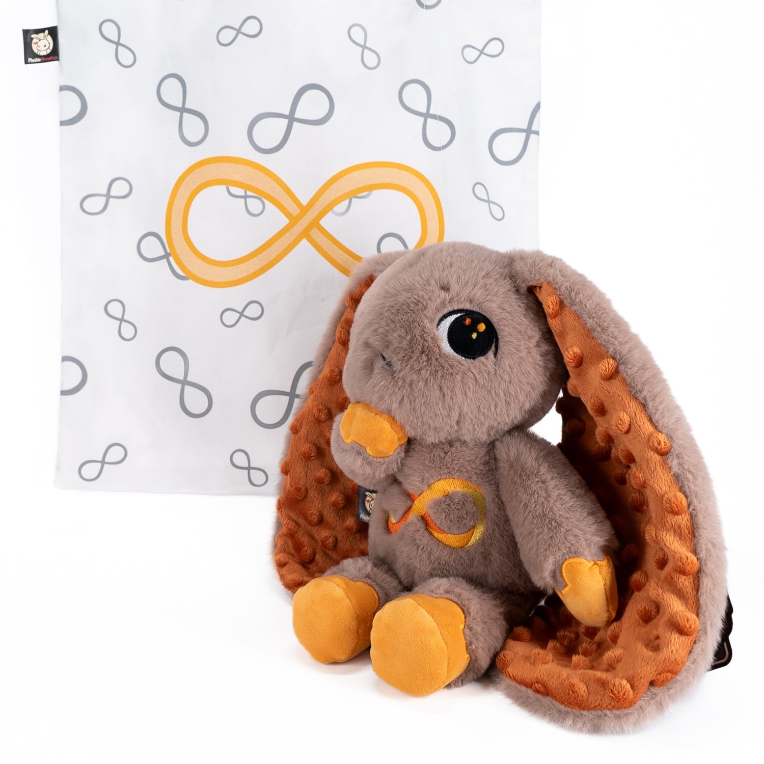 Plushie Dreadfuls Autism Spectrum Rabbit Gold Edition - Soft Stuffed Animal Toy for Kids, Comfort Plush for Autism Awareness & Sensory Needs - Perfect for Gifts, Therapy, and Emotional Support