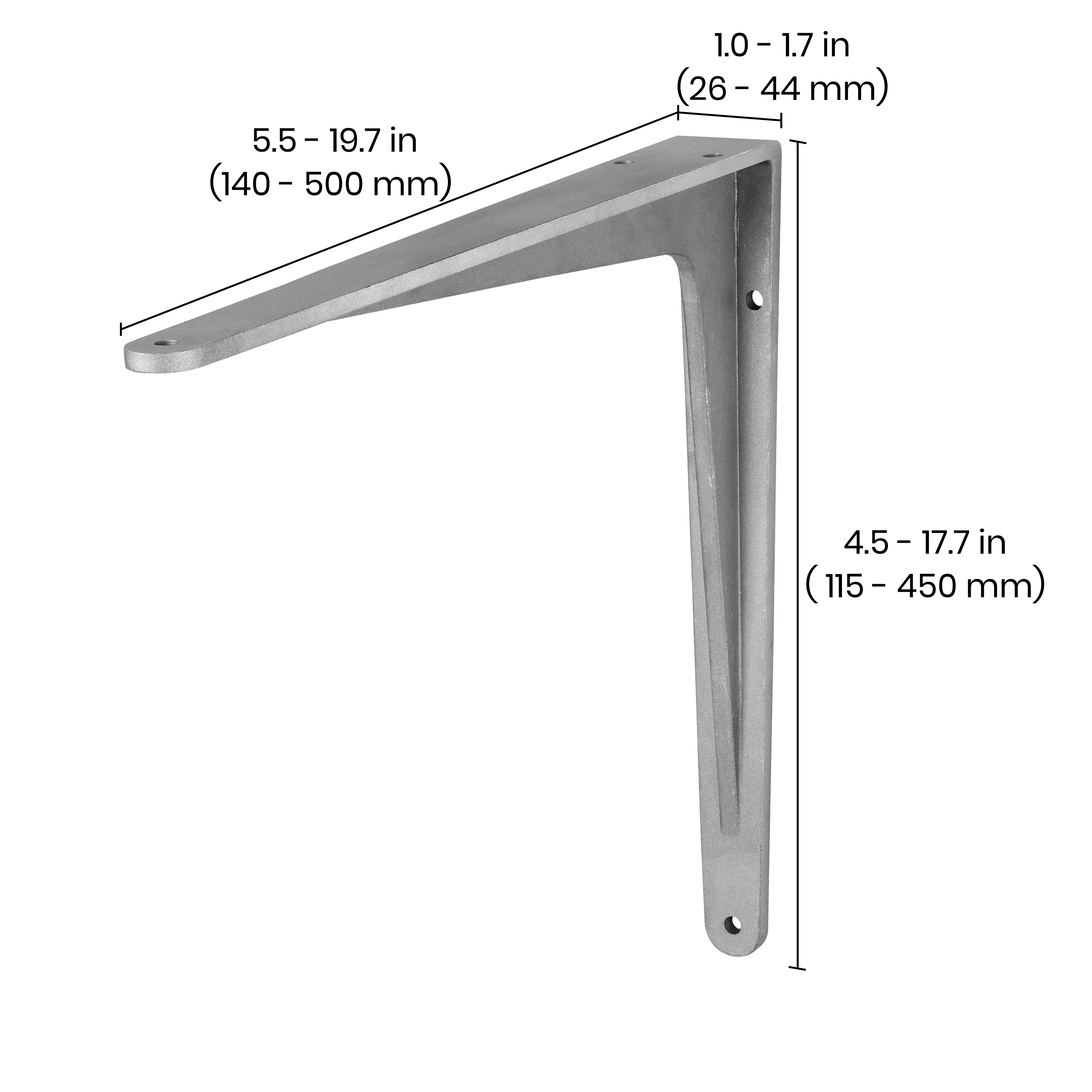 Heavy Duty HERAKLES Shelf Bracket - 6 Inch Steel L Brackets for Floating Shelves, Wall Mounted Shelving (Set of 4) - Perfect for Home Storage, Garage Organization & DIY Bookshelf Projects