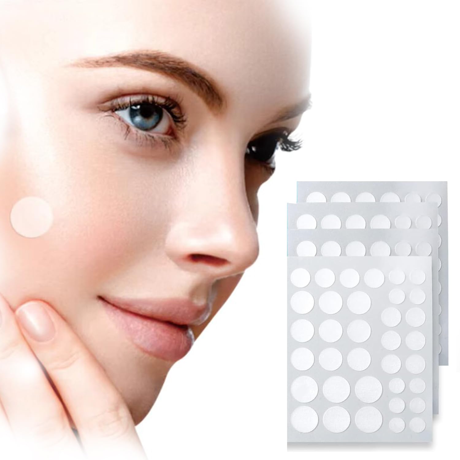 72Pcs Acne Patches for Face - Assorted Sizes Transparent Pimple Patches for Spot Treatment | Hydrocolloid Blemish Cover for Overnight Healing | Perfect for Teen & Adult Acne Care at Home, Work or Travel