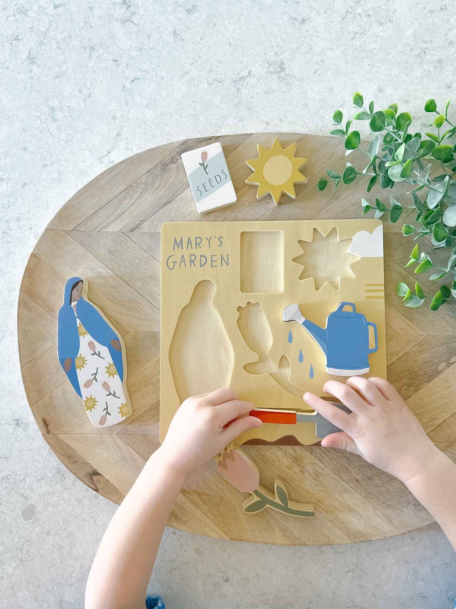 Mary's Garden Wooden Puzzle for Kids - 60 Piece Educational Nature-Themed Jigsaw Puzzle - Perfect for Family Game Night, Classroom Activities & Montessori Learning